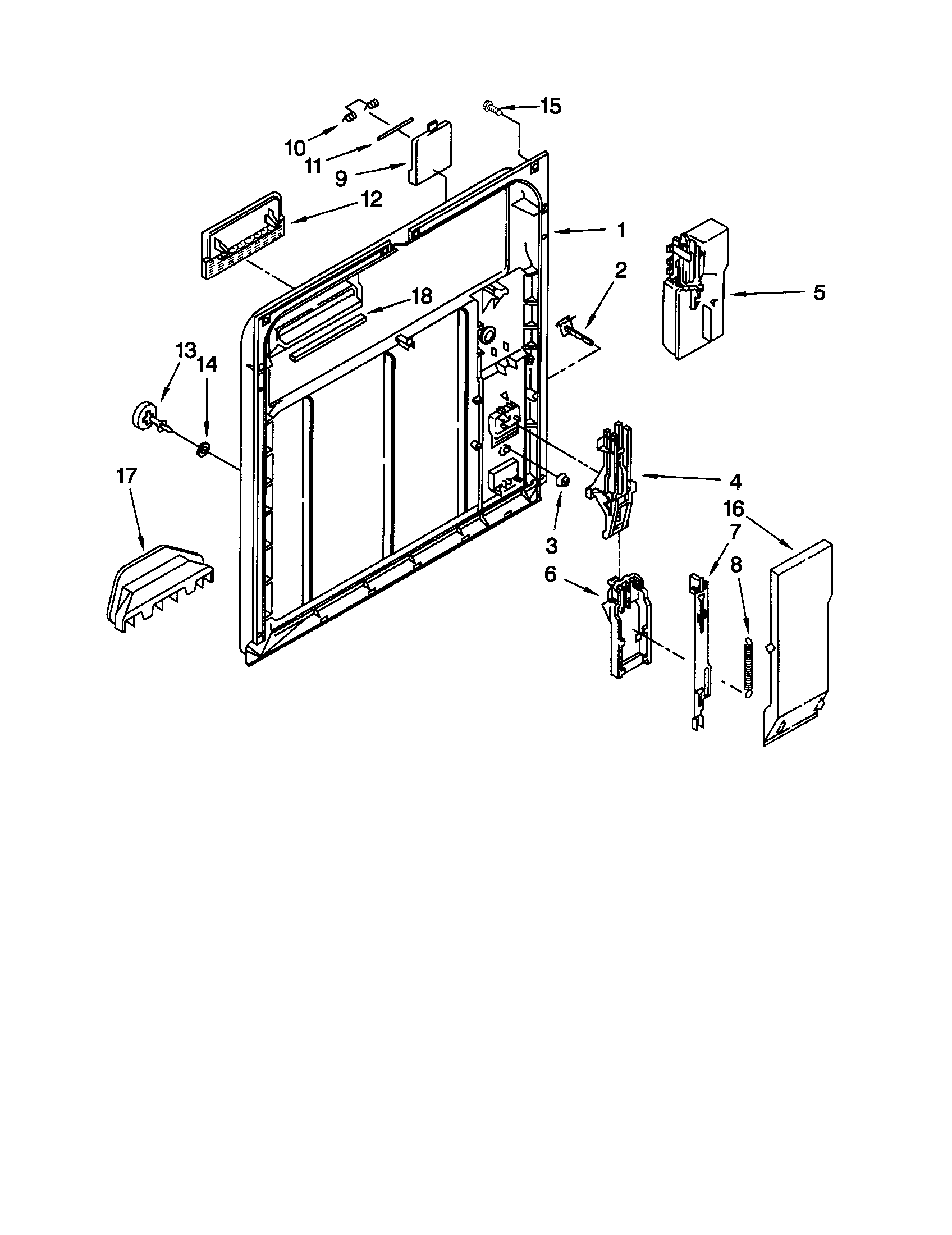 Kenmore 66515595790 inner door diagram