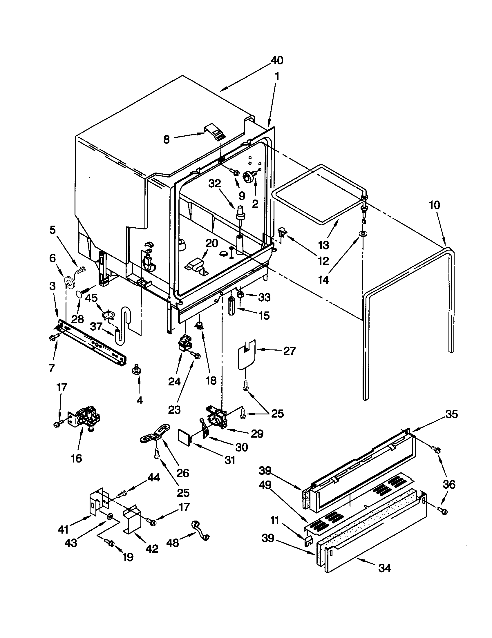 Kenmore 66515595790 tub assembly diagram