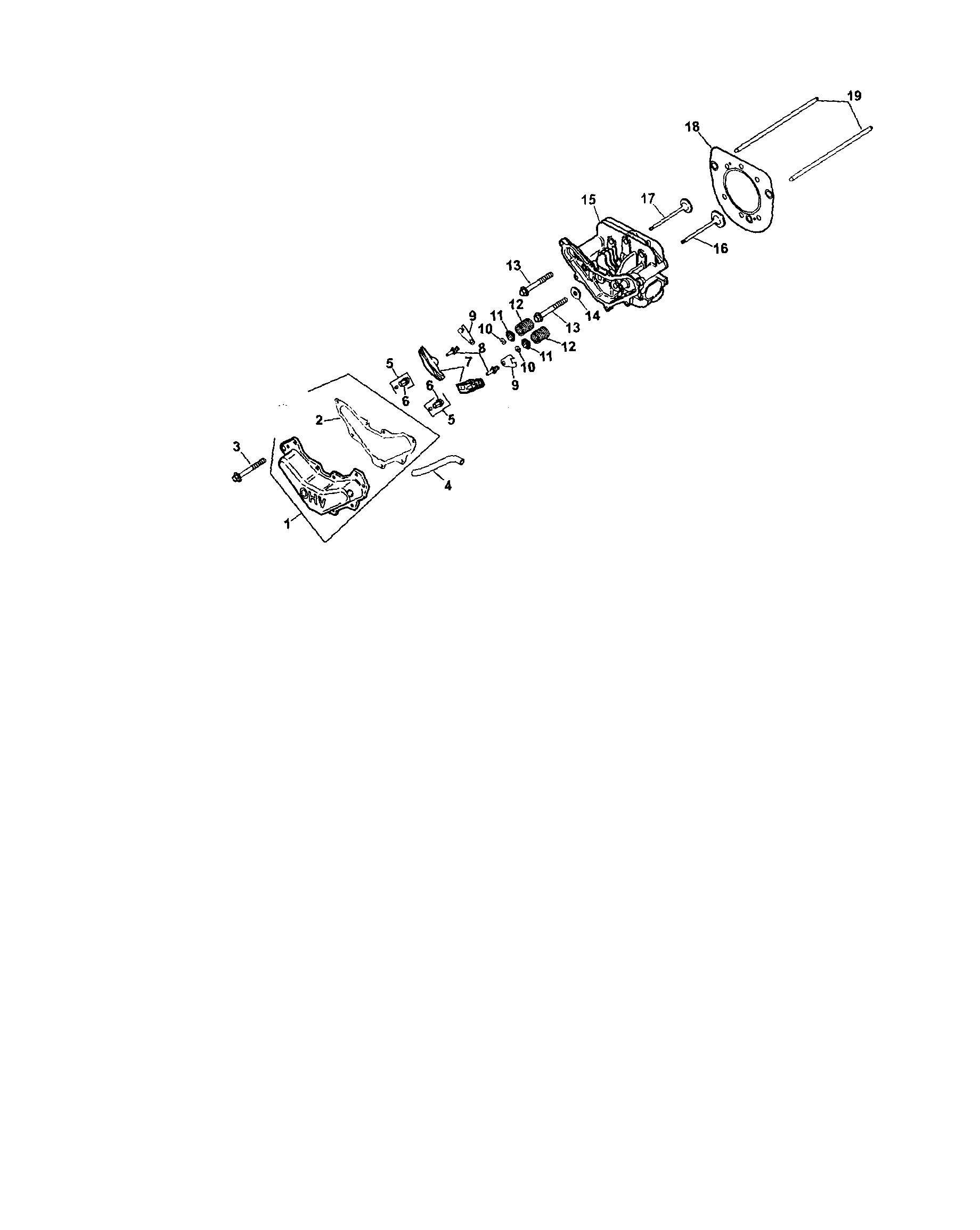 Craftsman 917274650 cylinder head/valve/breather diagram