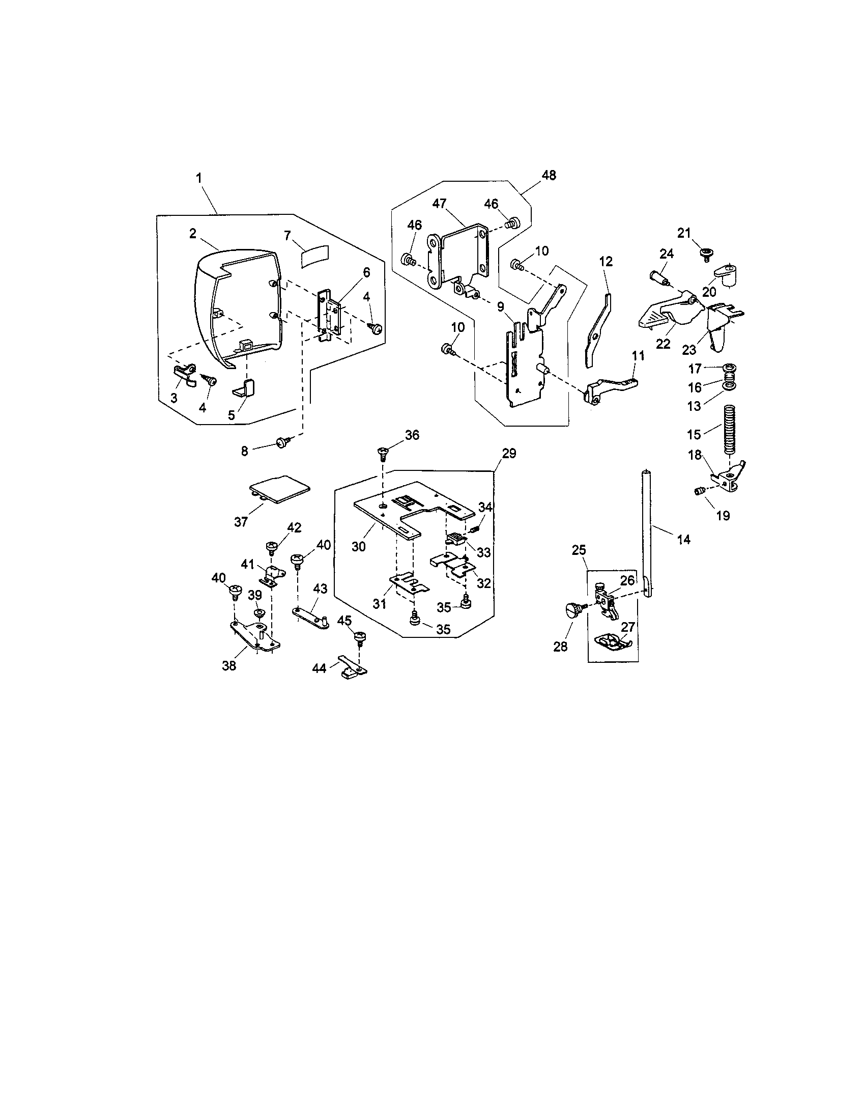 Kenmore 38516231301 face cover unit/pressure bar diagram