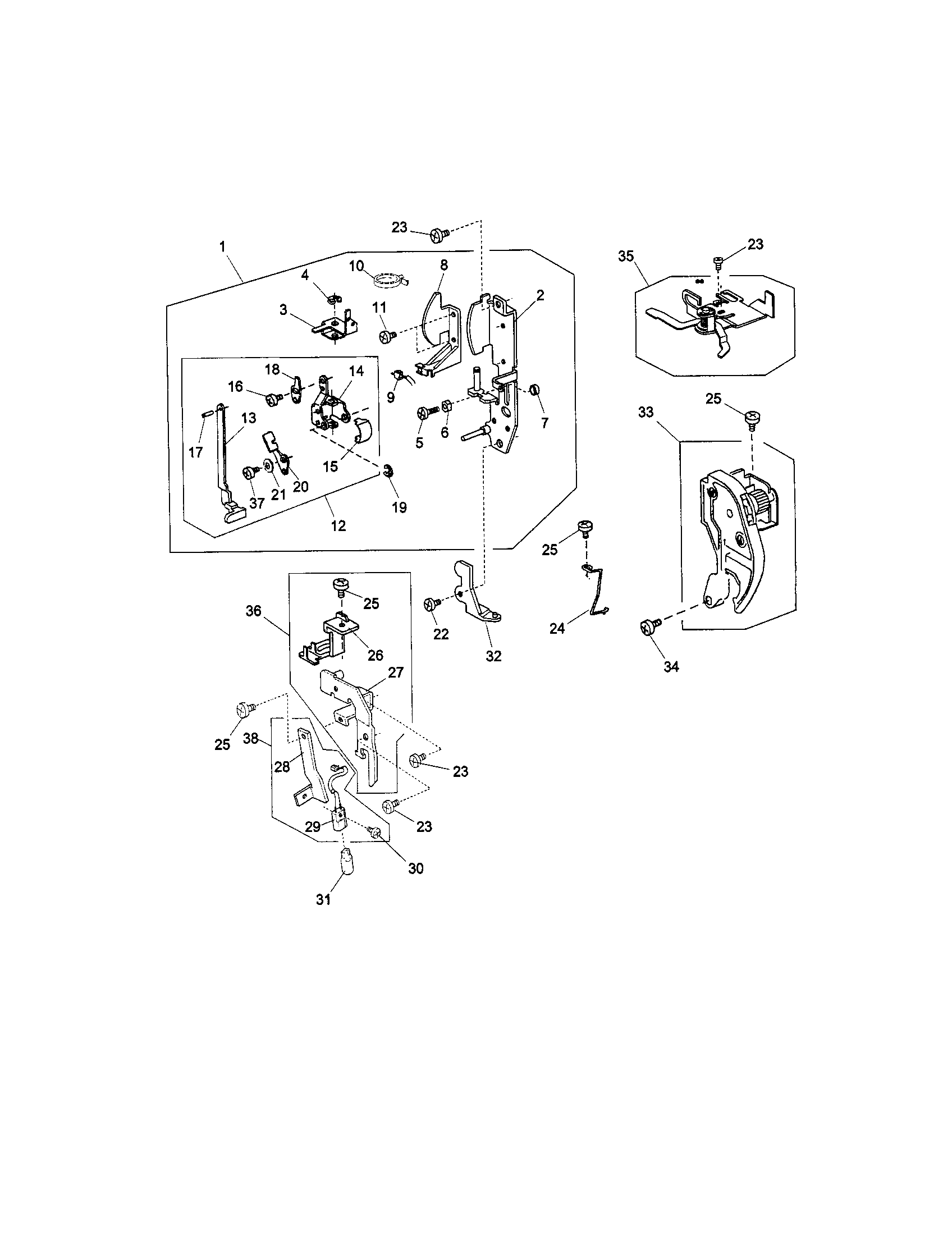 Kenmore 38516231301 front base plate unit diagram