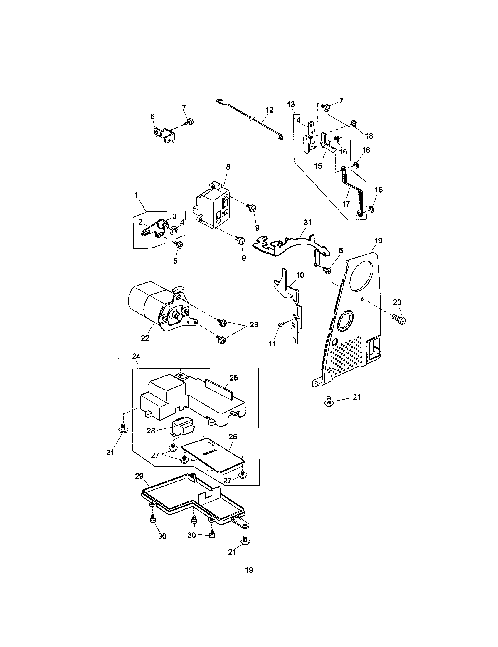 Kenmore 38516231301 idle unit/idler base/motor diagram