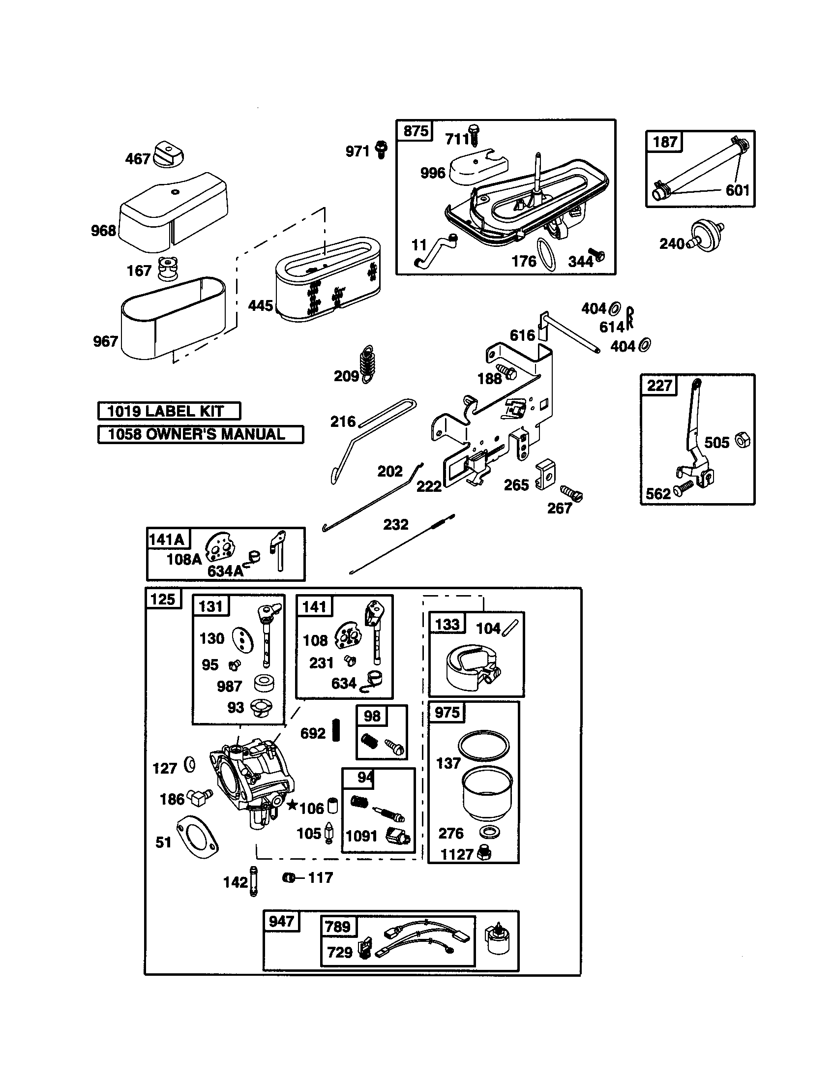Craftsman 917250440 carburetor/muffler diagram