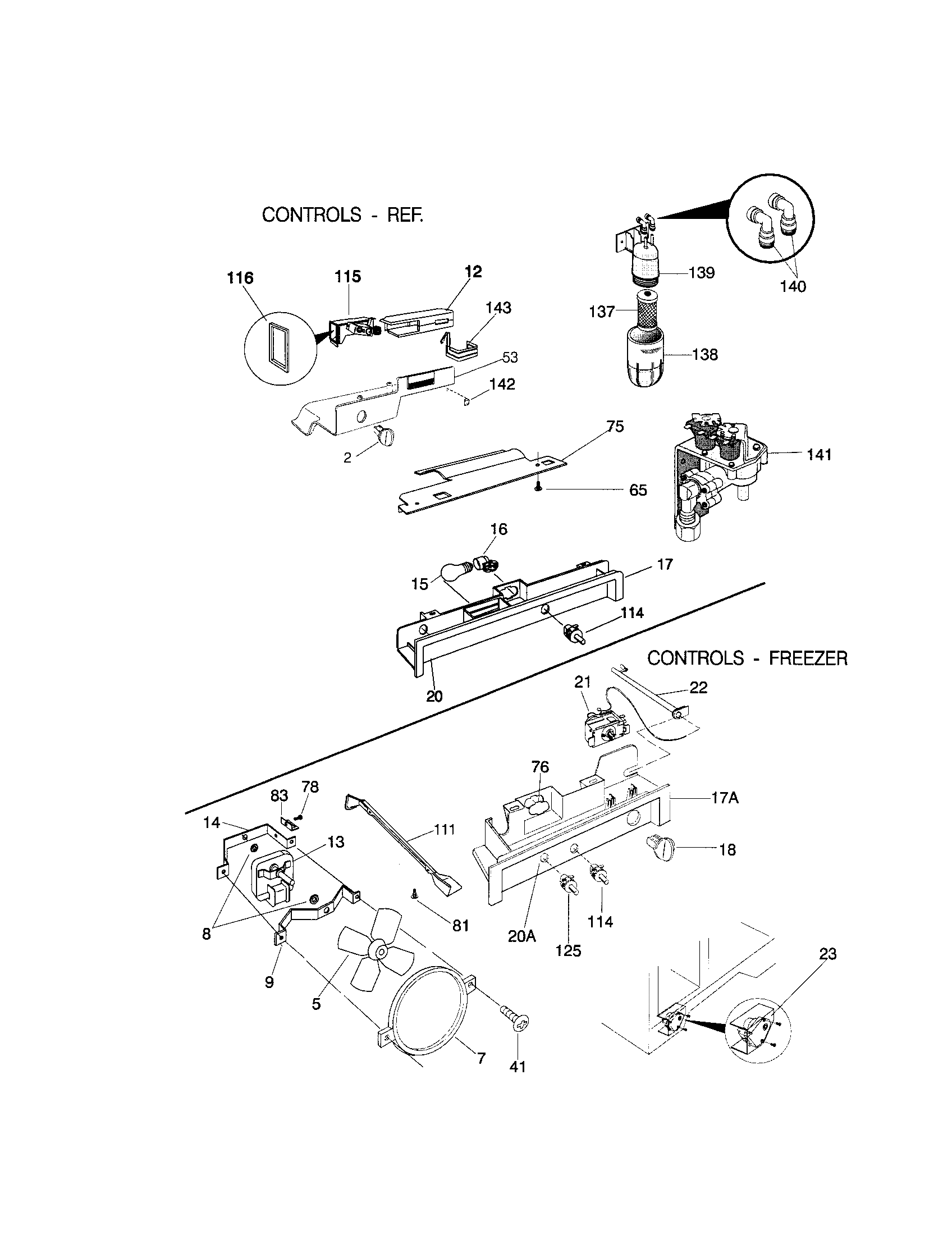 Frigidaire FRS20ZRGB4 controls diagram