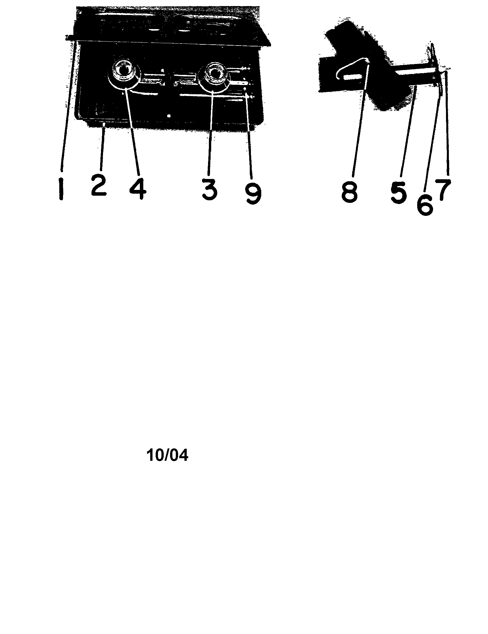 Modern Maid KGT-591 top burner module assembly diagram