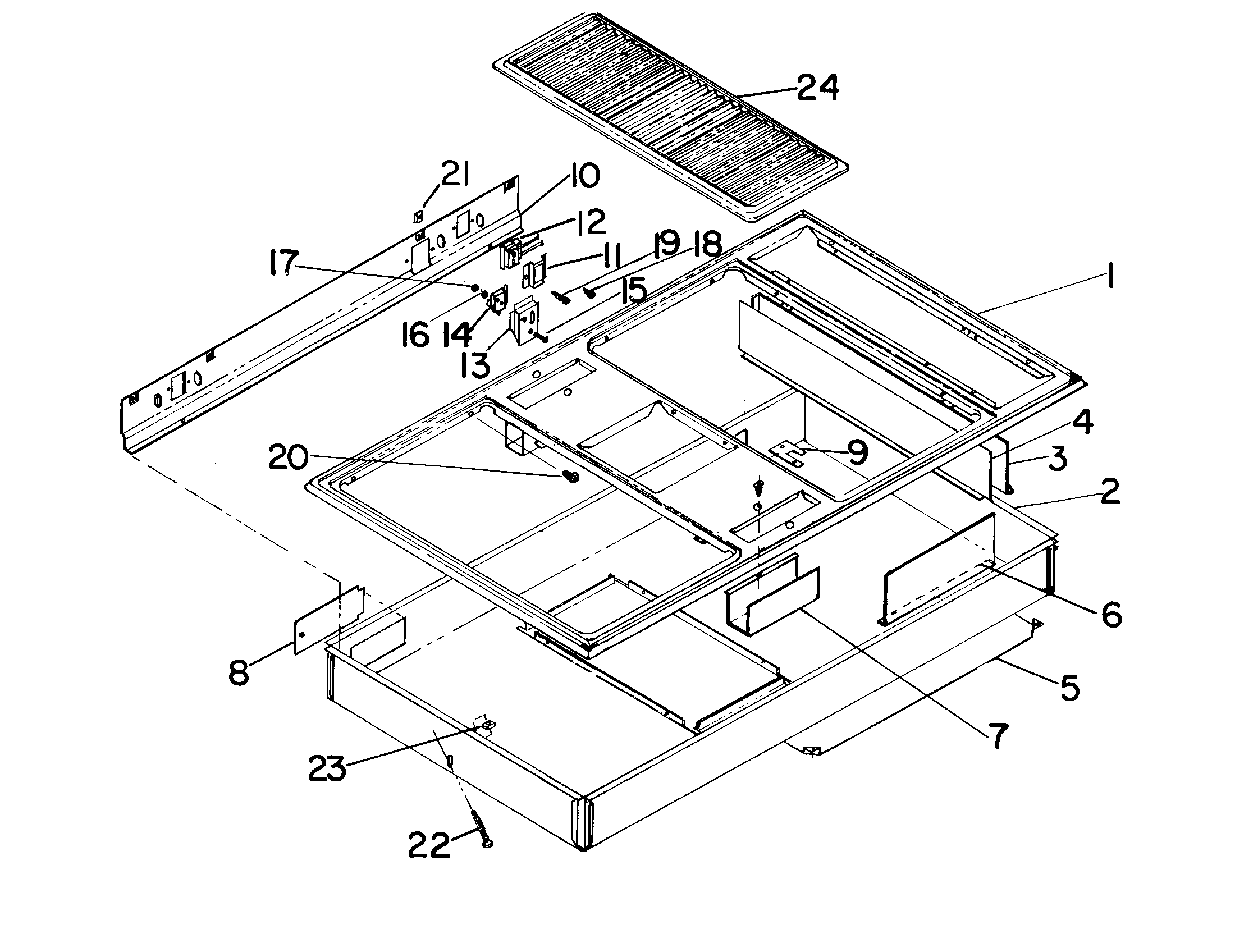 Modern Maid KGT-591 burner box diagram