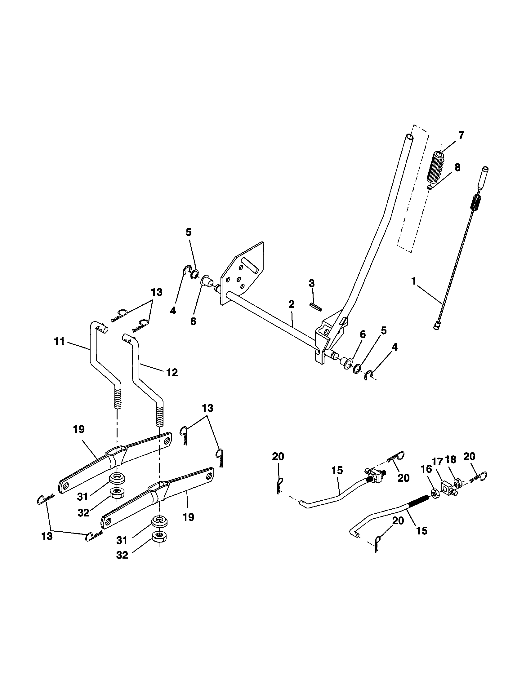 Craftsman 917277442 mower lift diagram