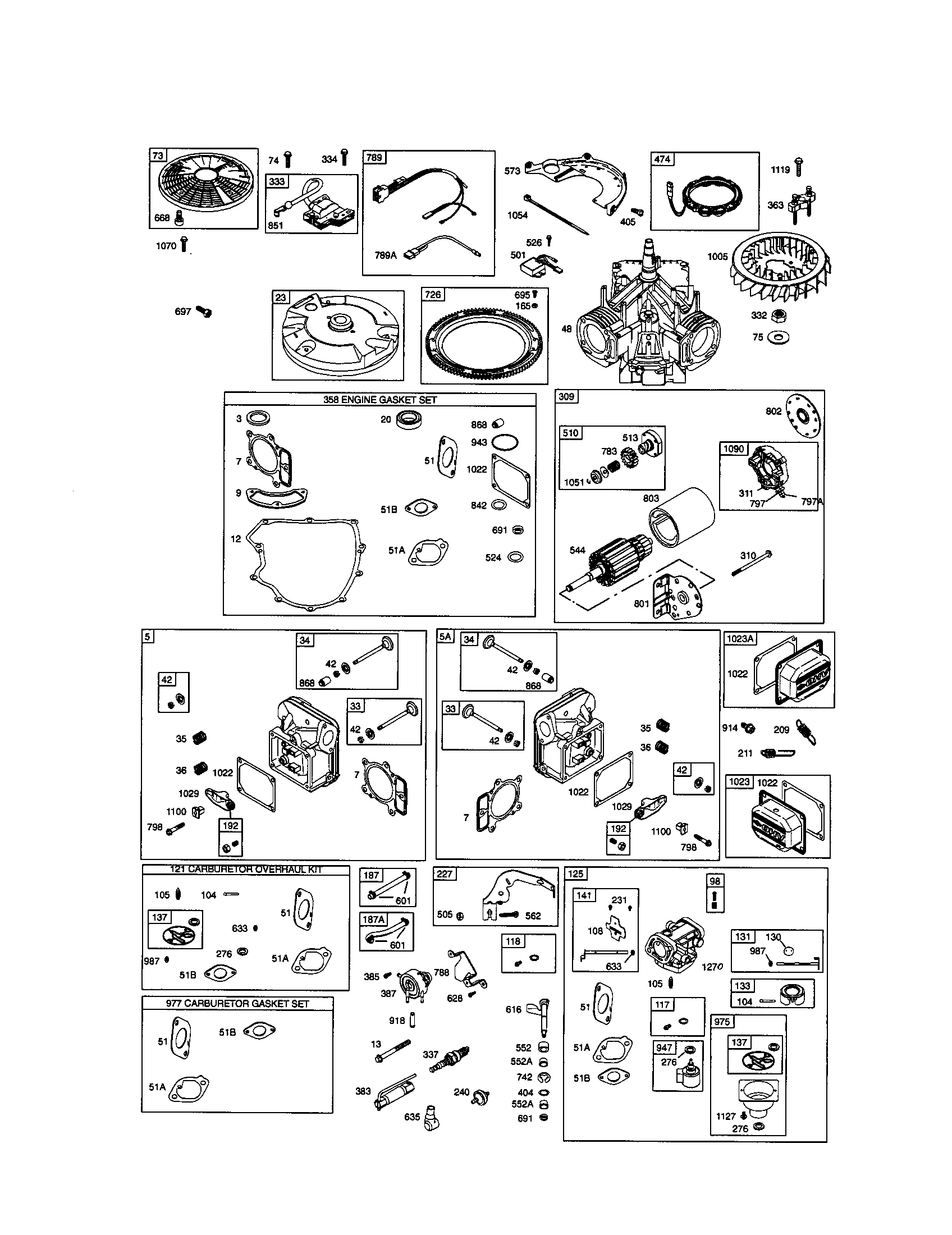 Craftsman 917277442 carburetor/shortblock diagram
