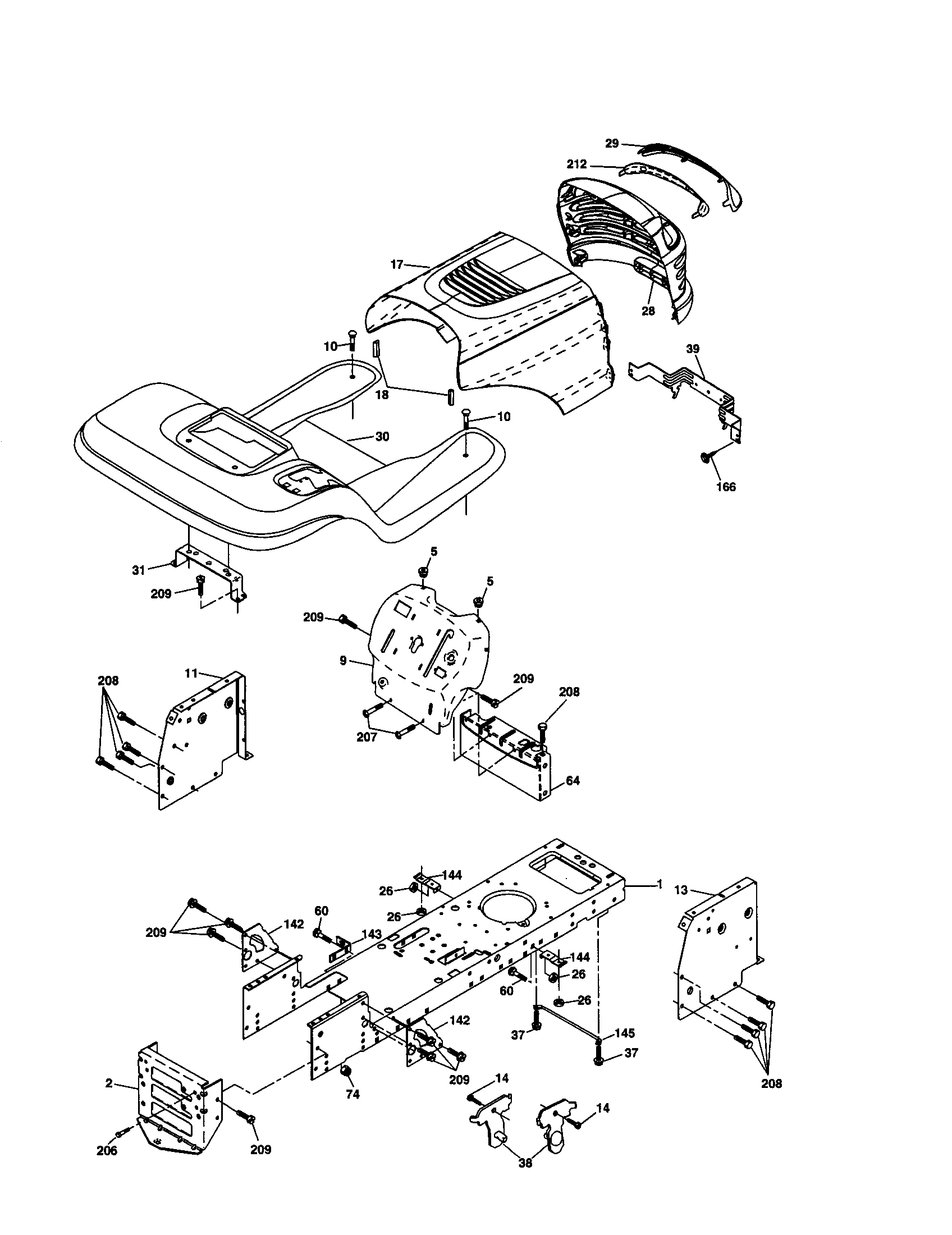 Craftsman 917277363 chassis and enclosures diagram