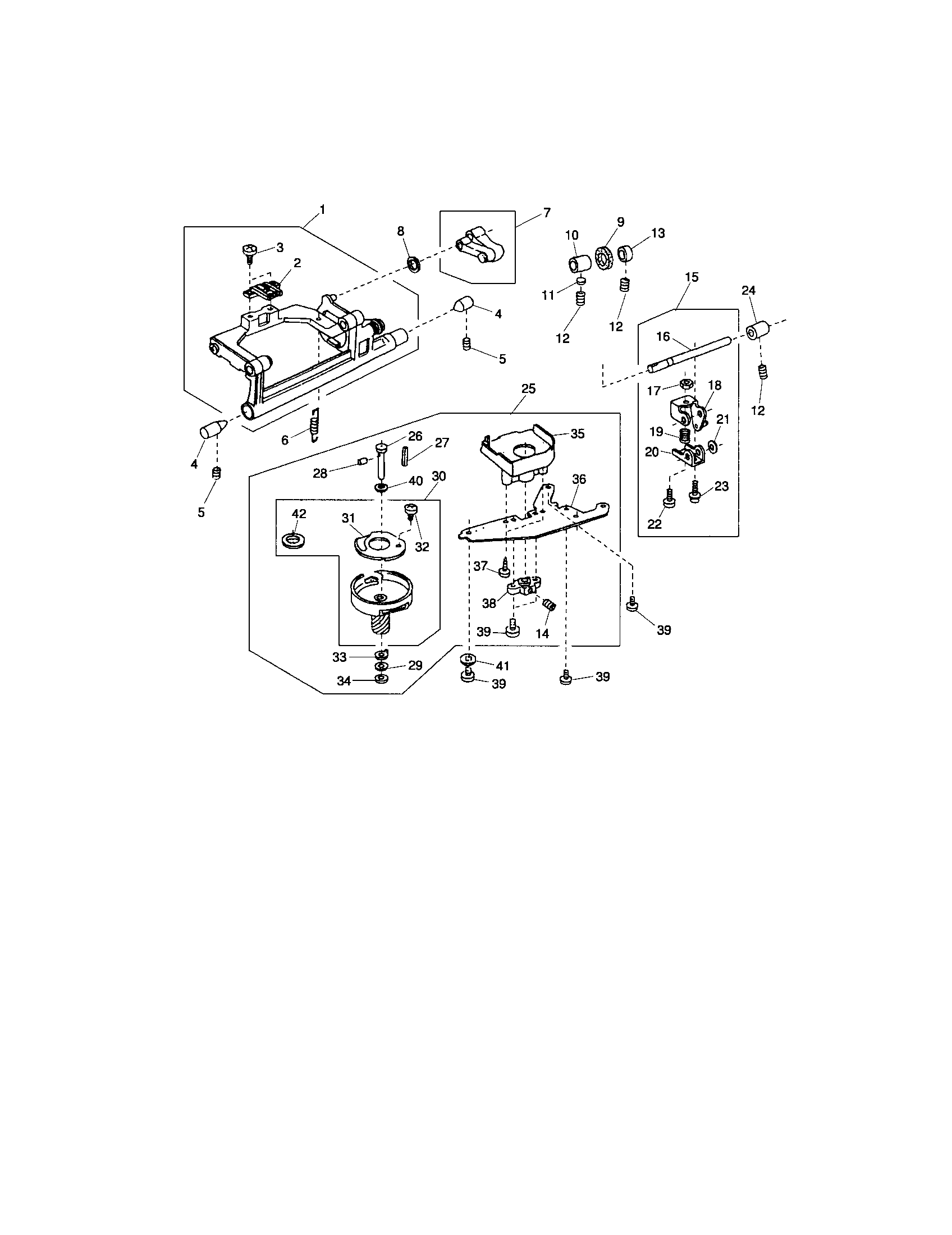 Kenmore 38519233400 feed rock shaft diagram