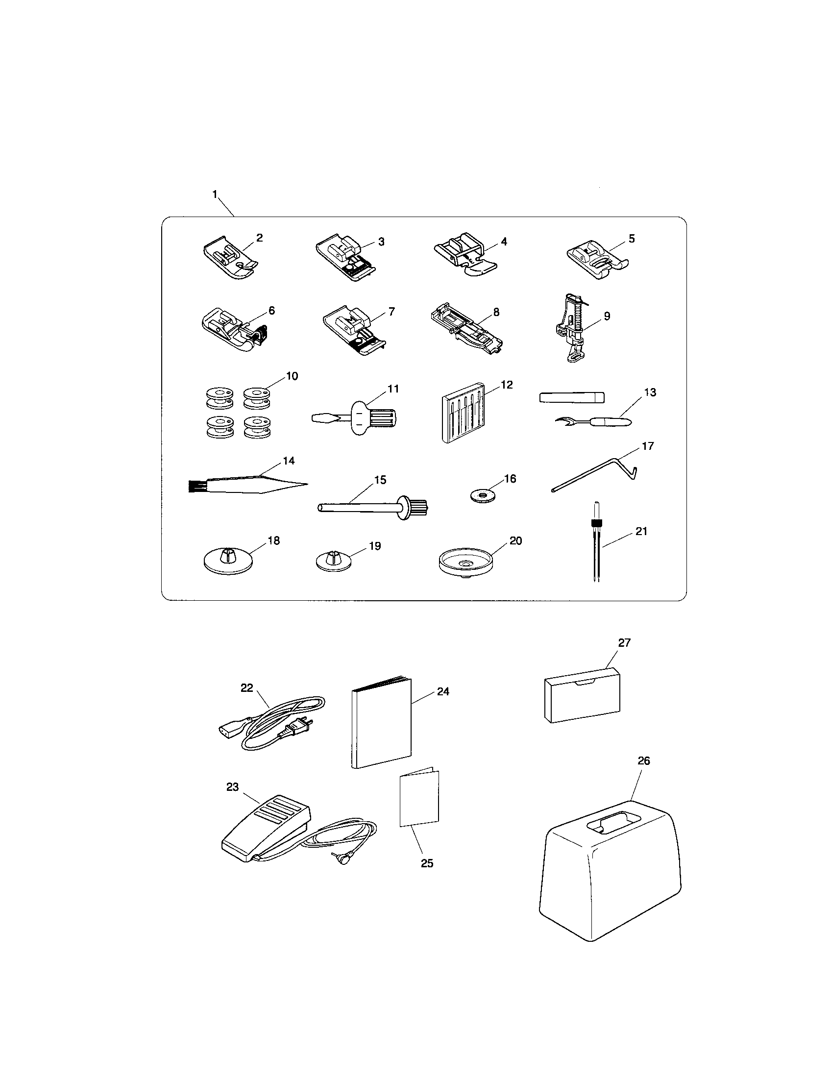Kenmore 38519233400 accessory set diagram