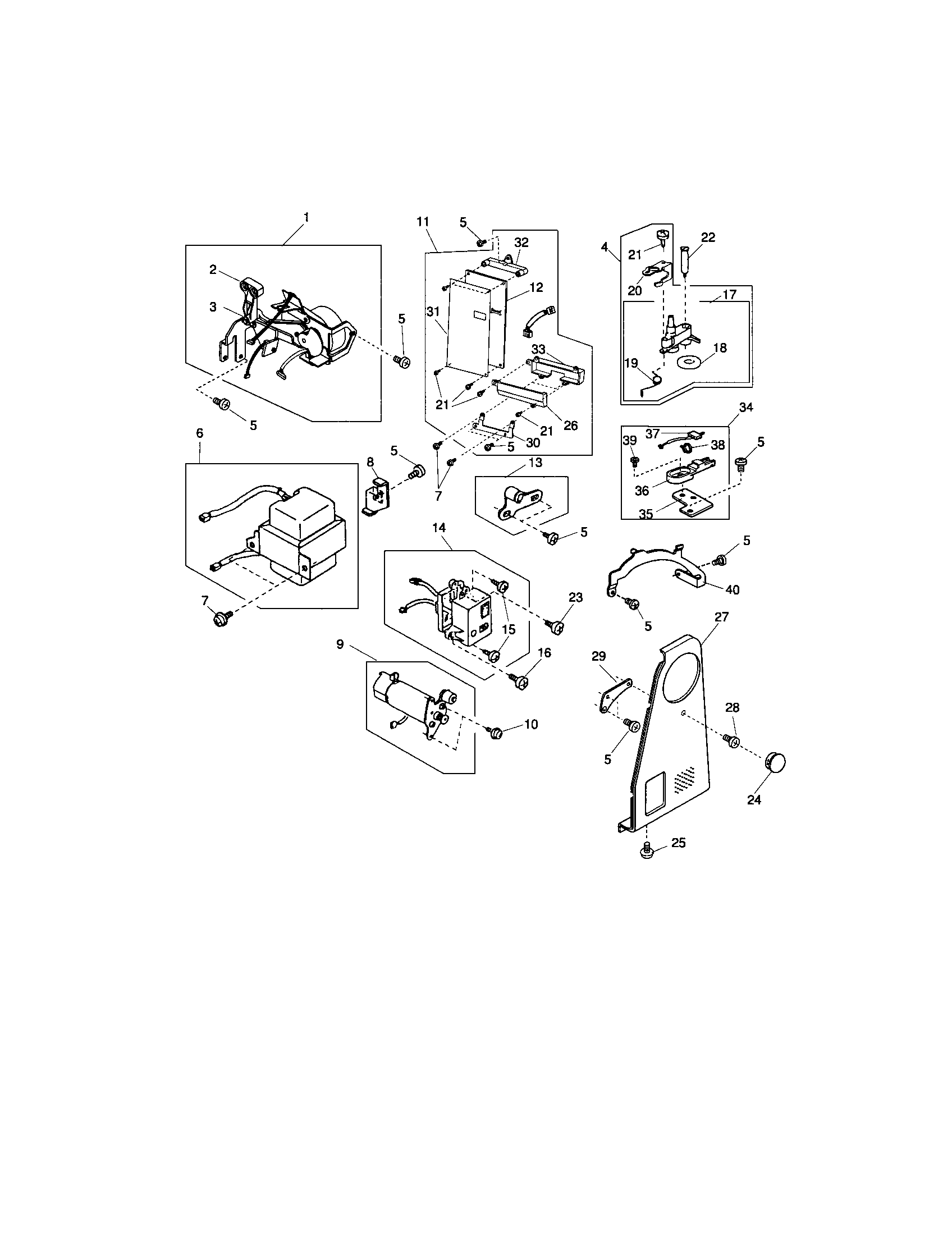 Kenmore 38519606400 stepping motor (zz) unit diagram