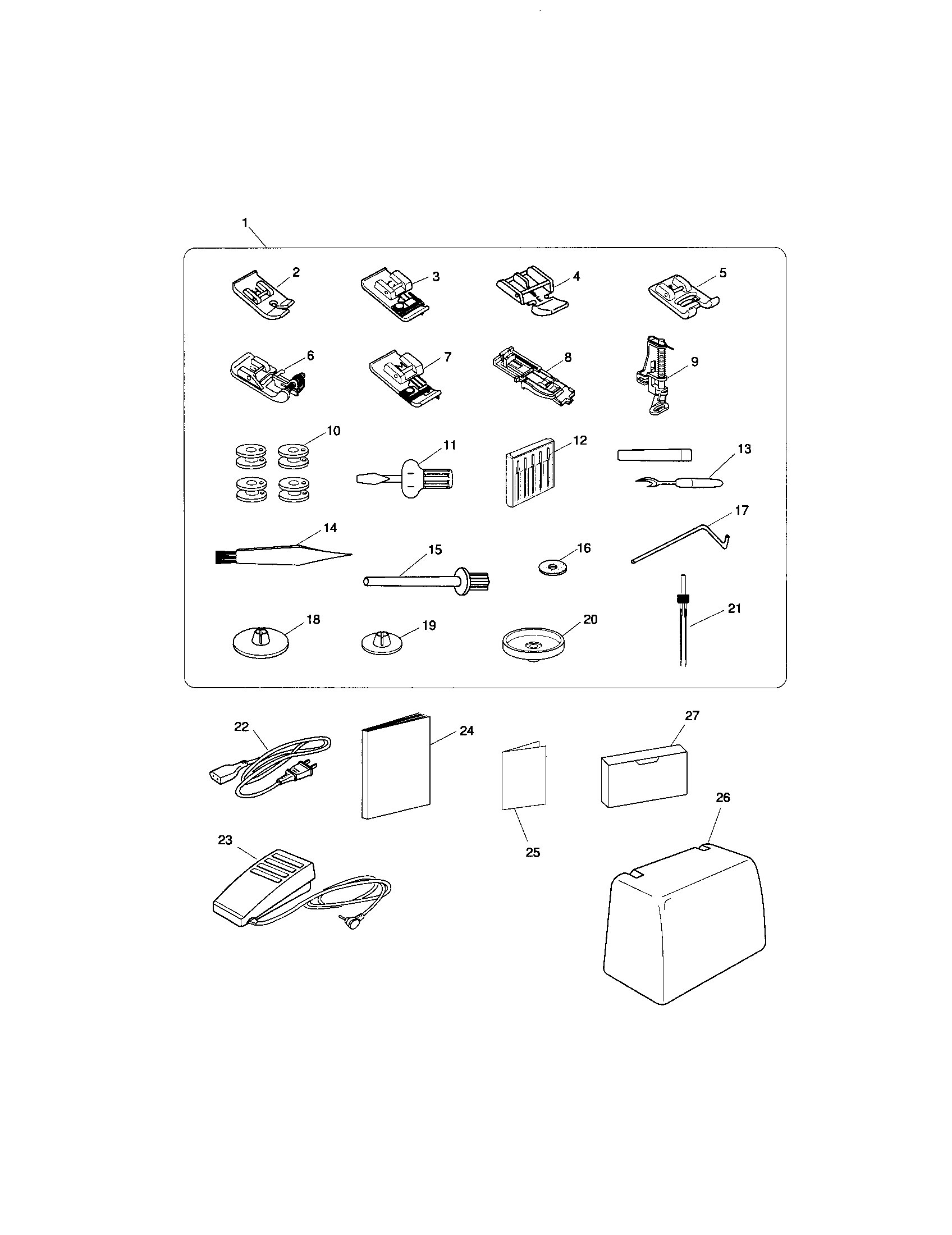 Kenmore 38519606400 accessory set diagram