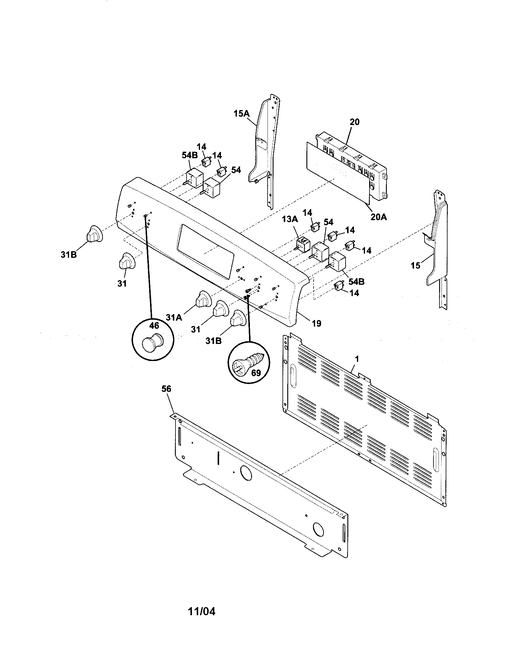 Kenmore 79096313402 backguard diagram