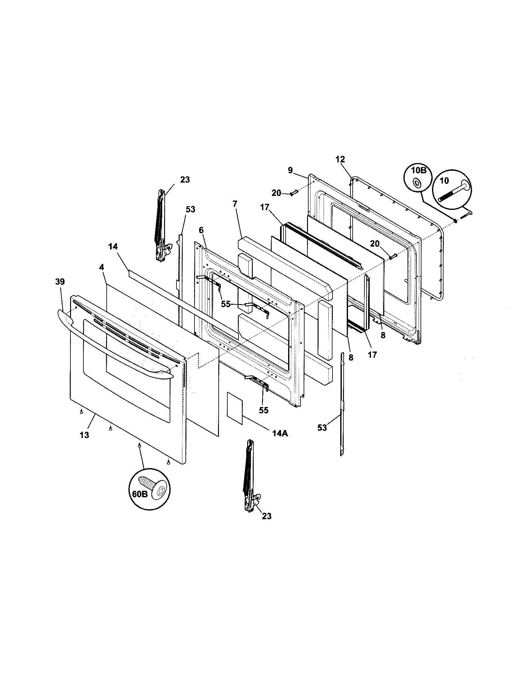 Kenmore 79096313402 door diagram