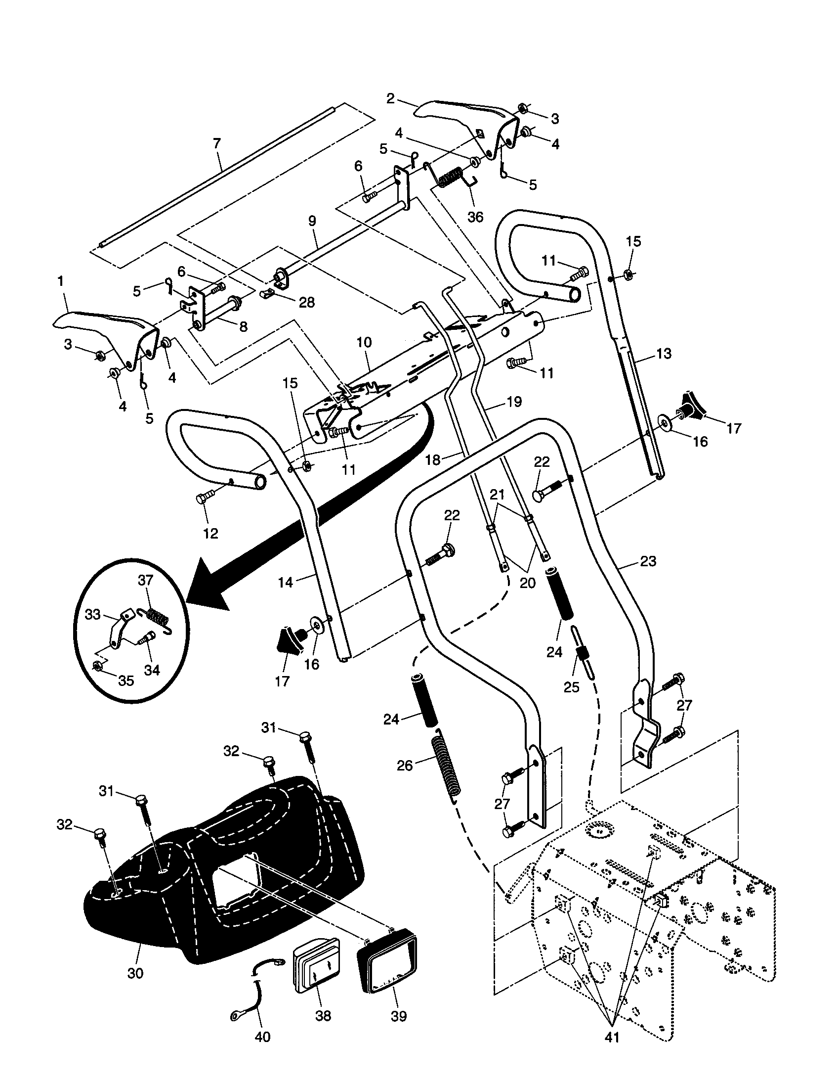 Craftsman 917880020 handles diagram