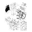 Craftsman 917880020 chassis/engine/pulleys diagram
