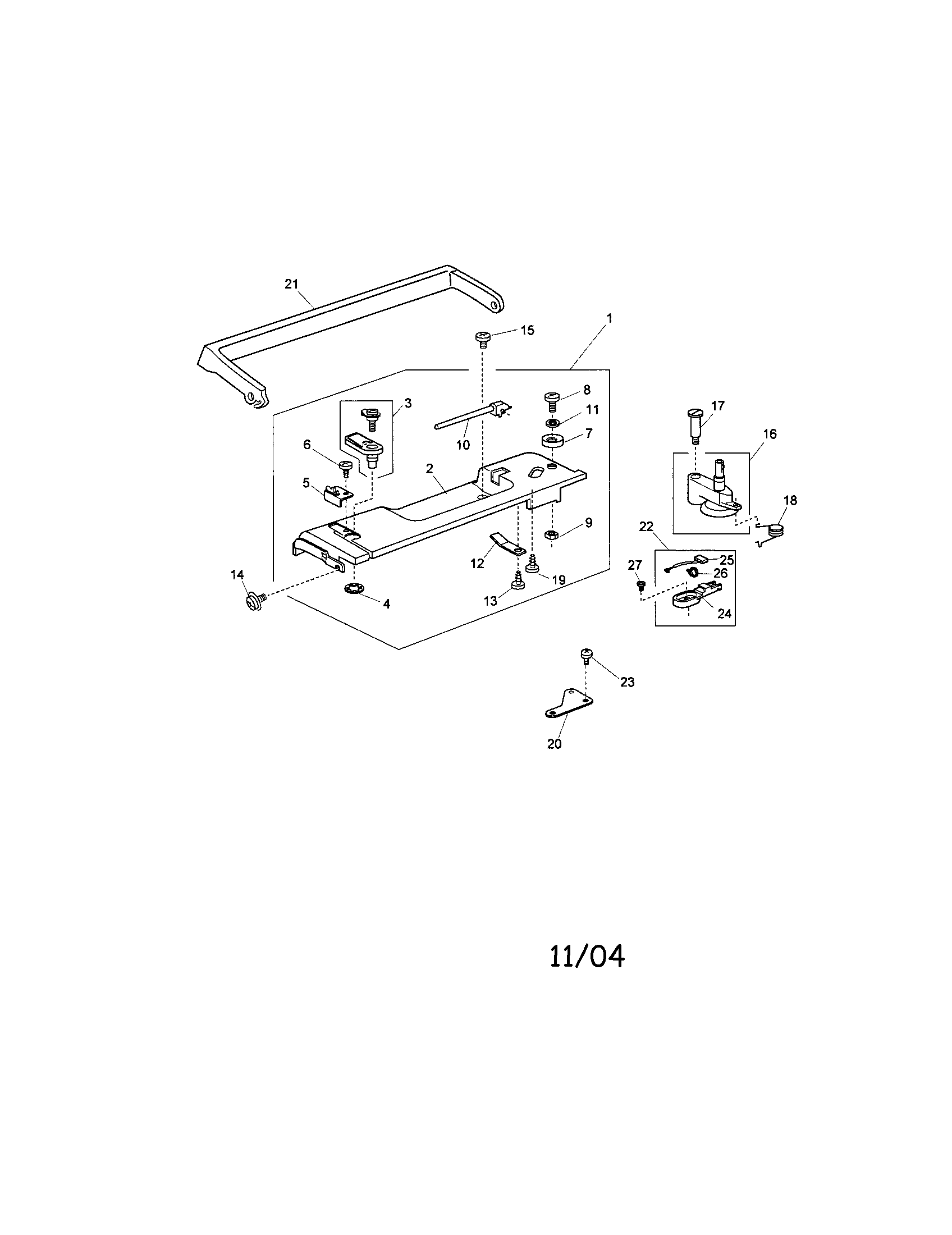 Kenmore 38516231400 top cover unit/bobbin winder unit diagram