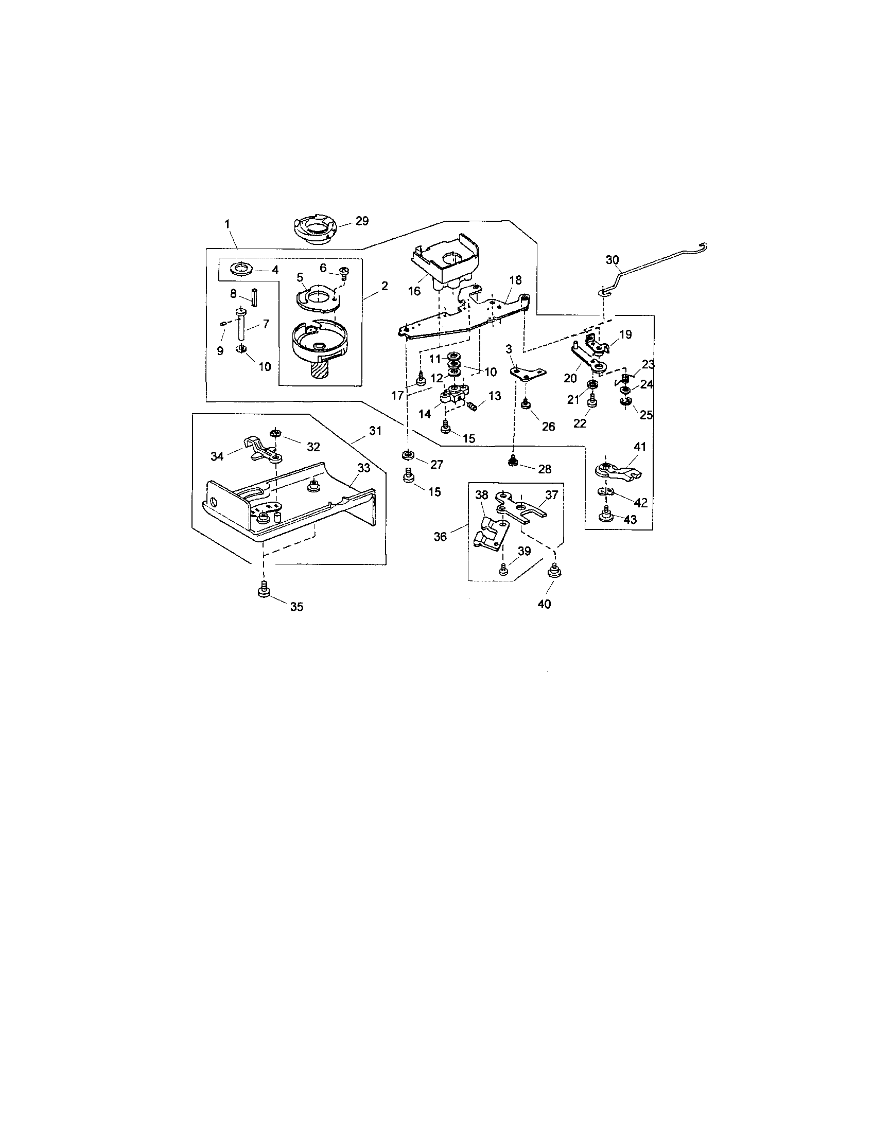 Kenmore 38516231400 hook unit/shuttle body unit diagram