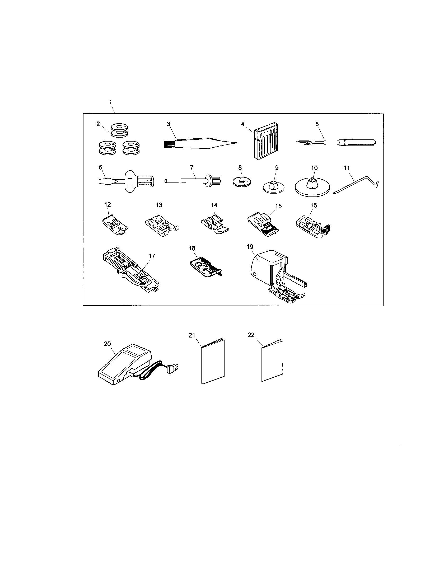 Kenmore 38516231400 accessory set diagram