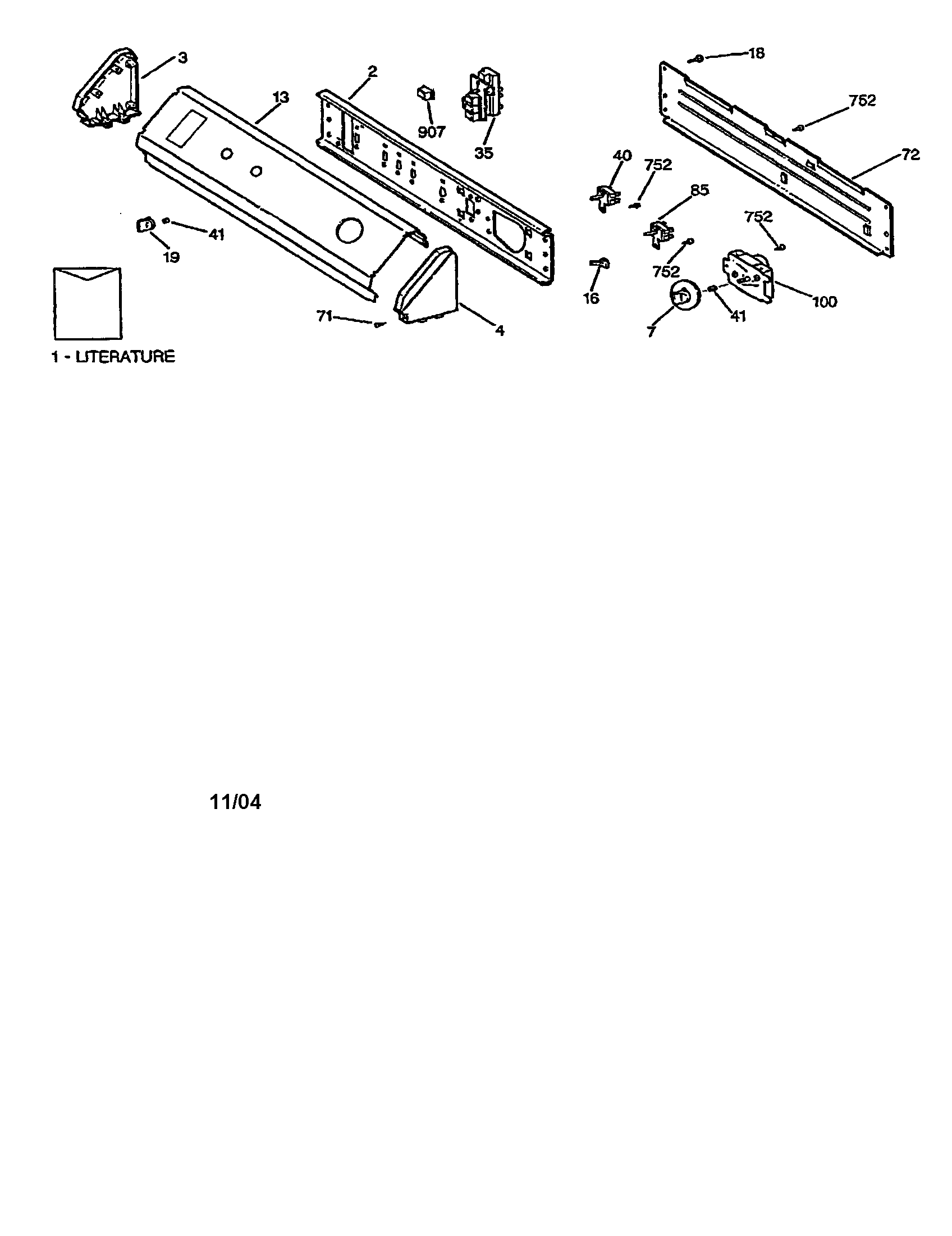 GE DDG7980RCL backsplash  assembly diagram
