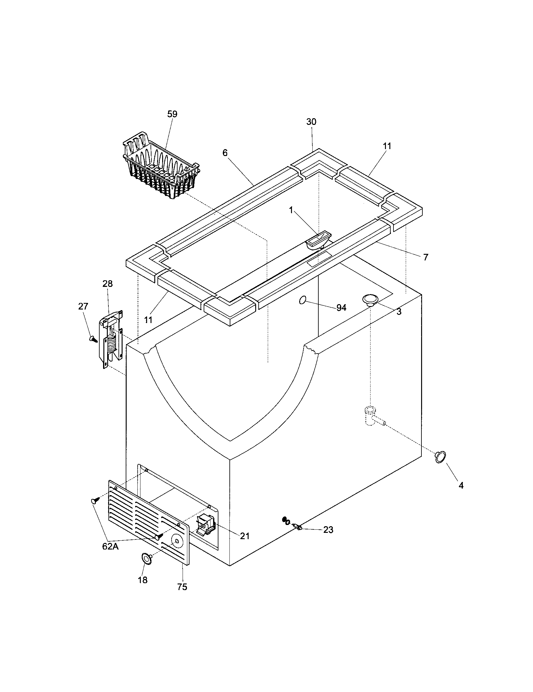 Kenmore 25313511100 cabinet diagram