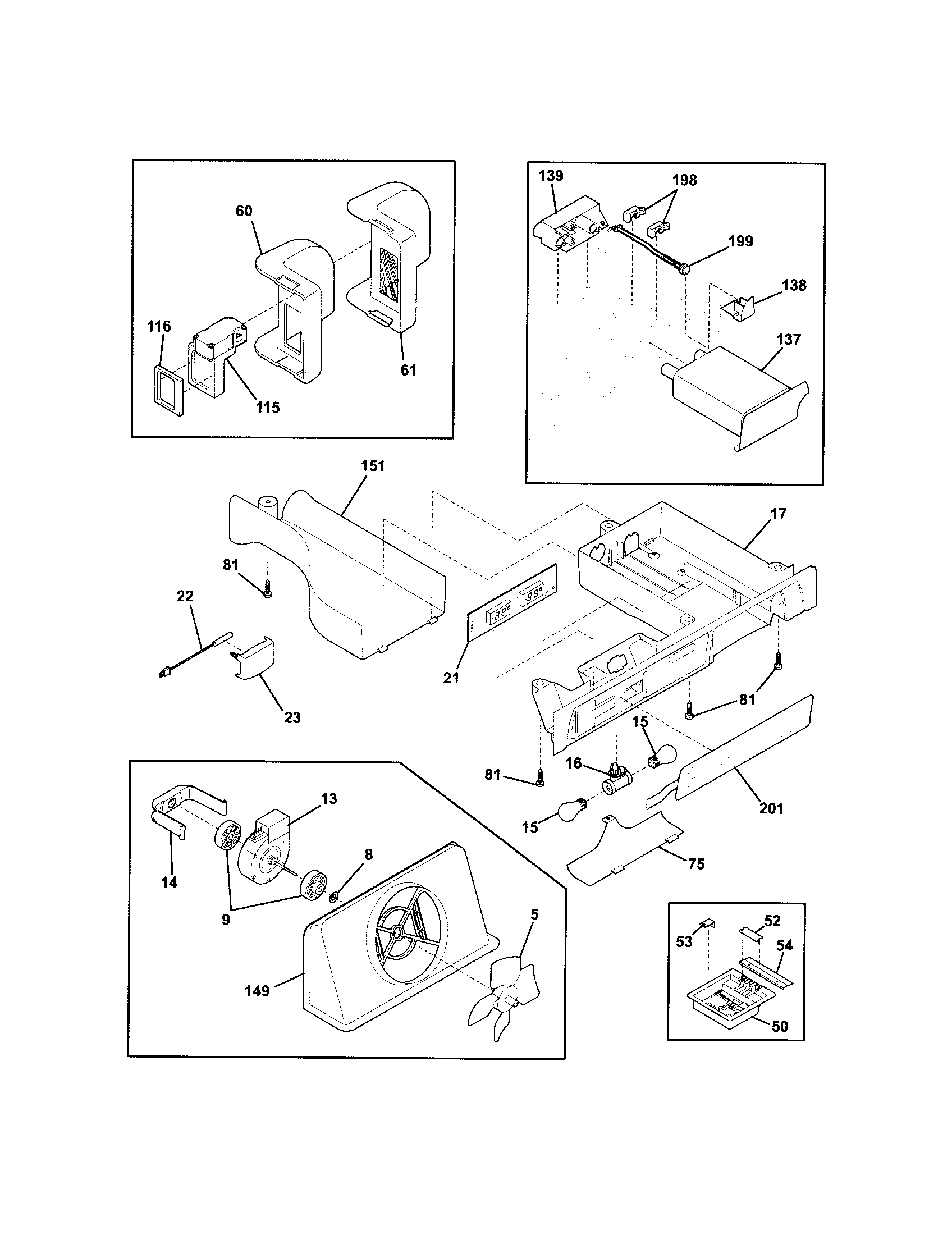 Frigidaire FLSC238DB1 controls diagram