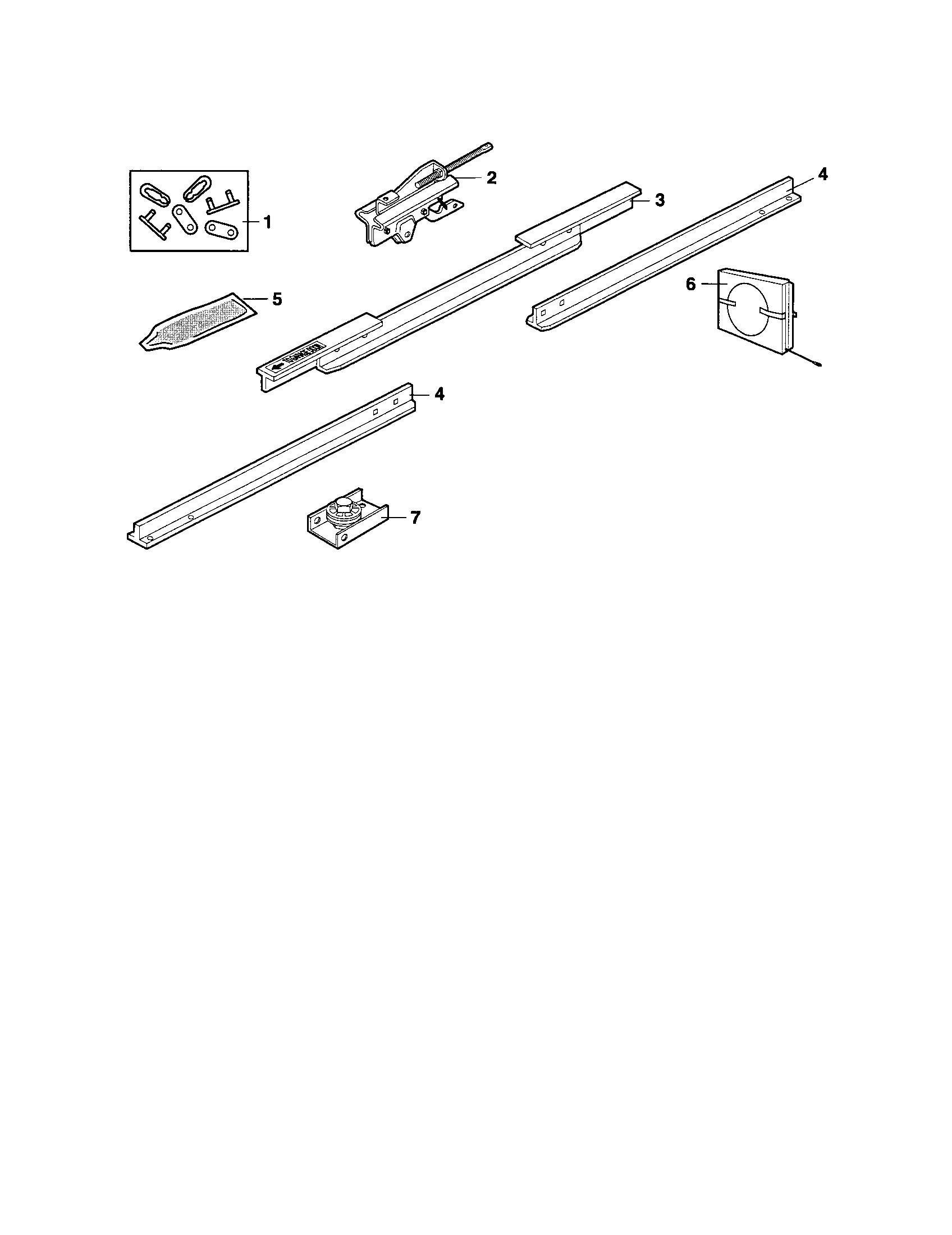 Craftsman 1395364812 rail assembly diagram
