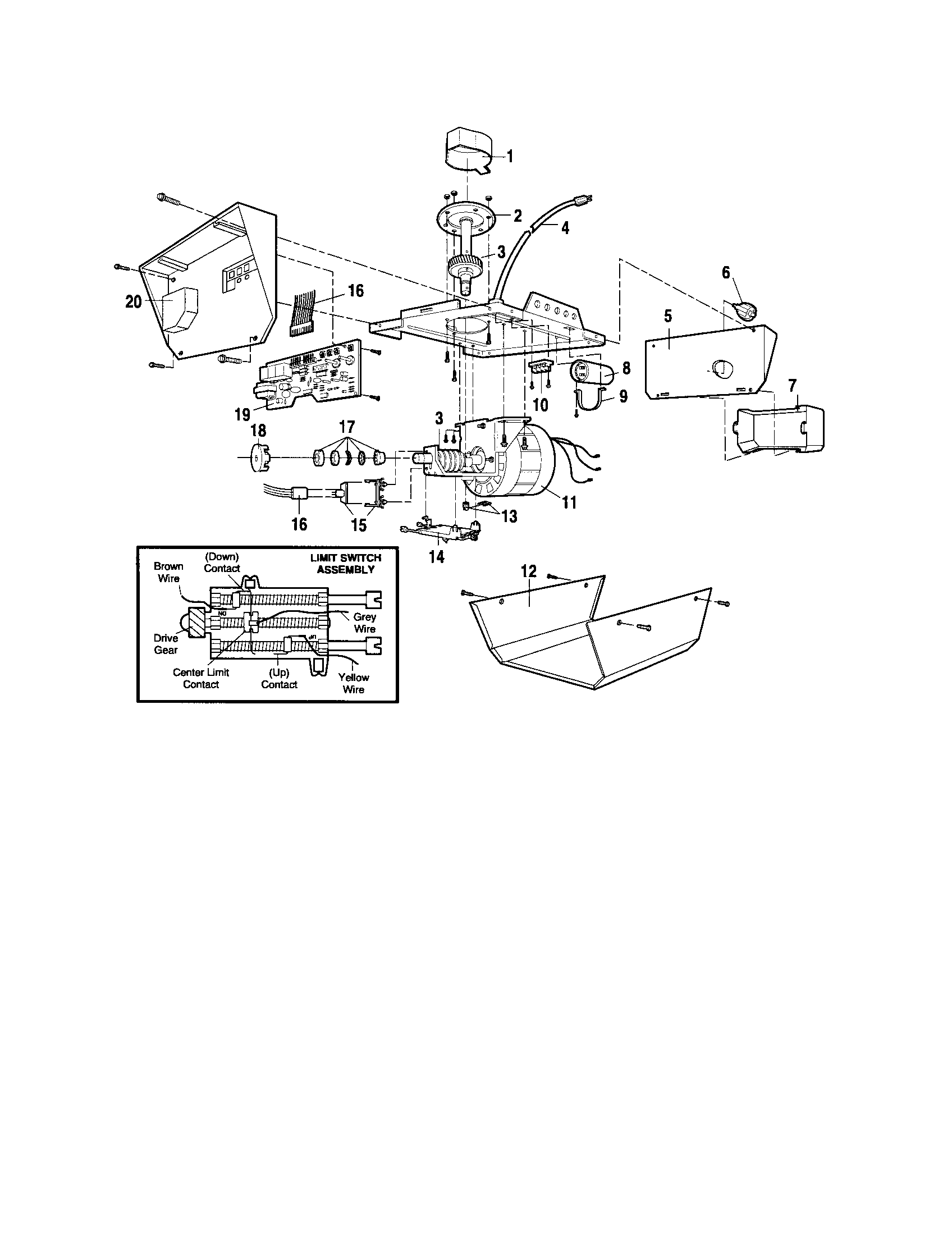 Craftsman 1395364812 motor unit assembly diagram
