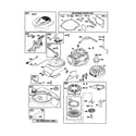 Briggs & Stratton 123K02-0447-E1 short block/starter-rewind diagram