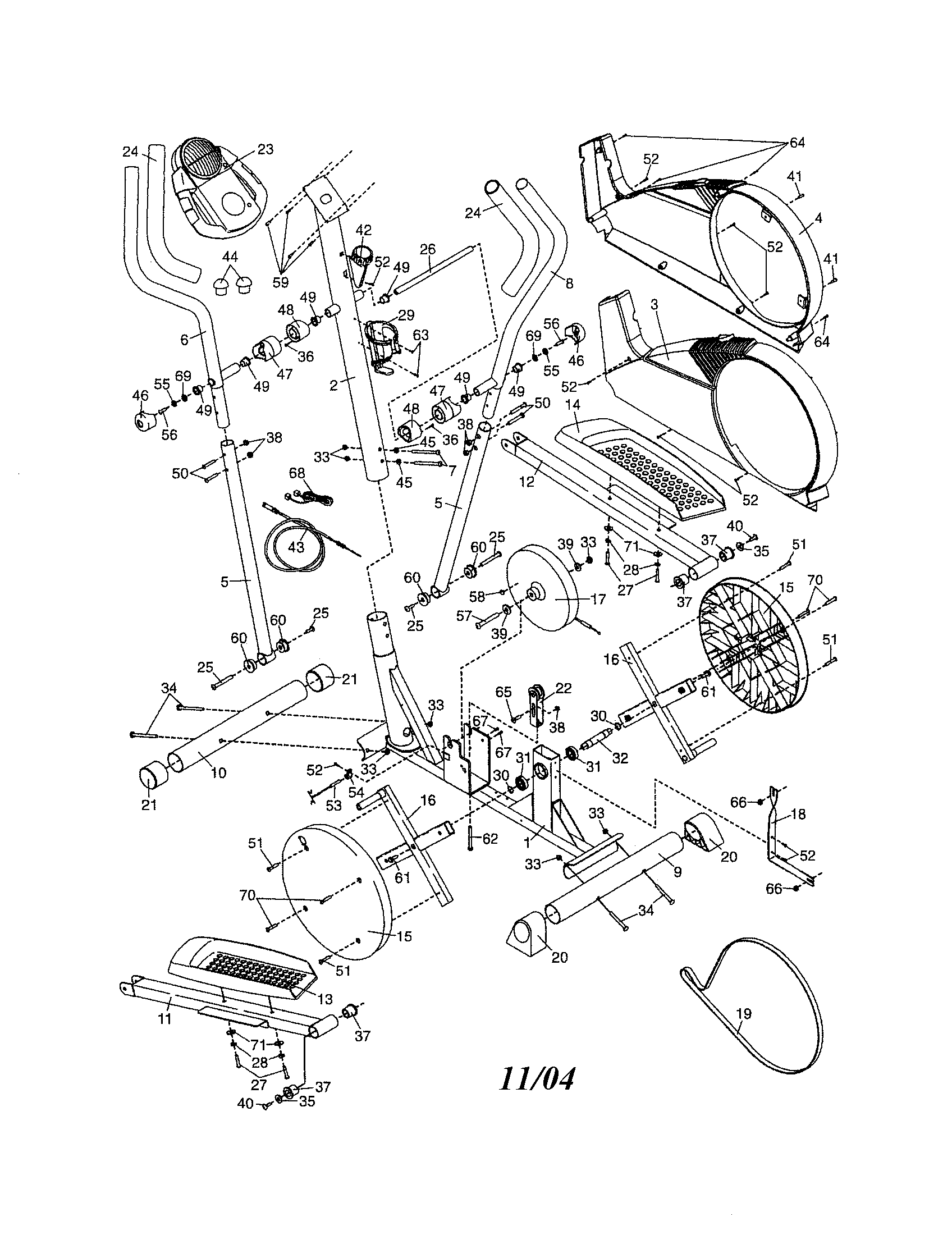 Proform PFEL29240 elliptical diagram