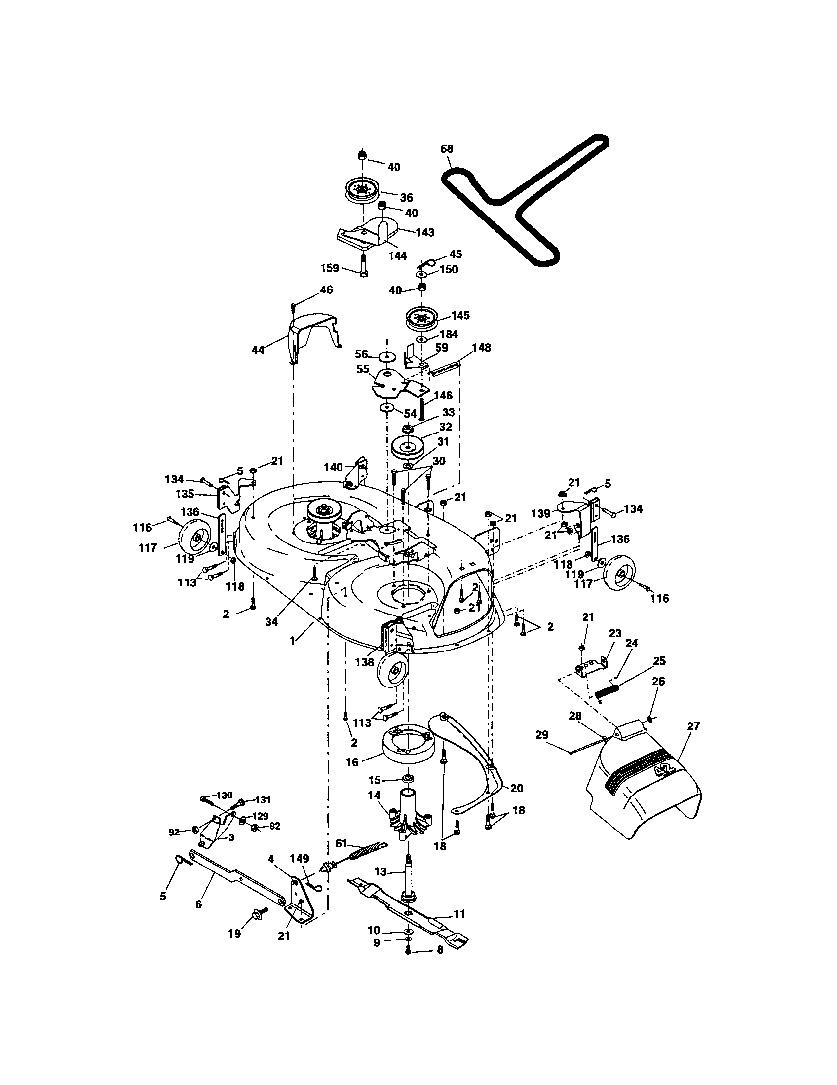 Craftsman 917275680 mower deck diagram