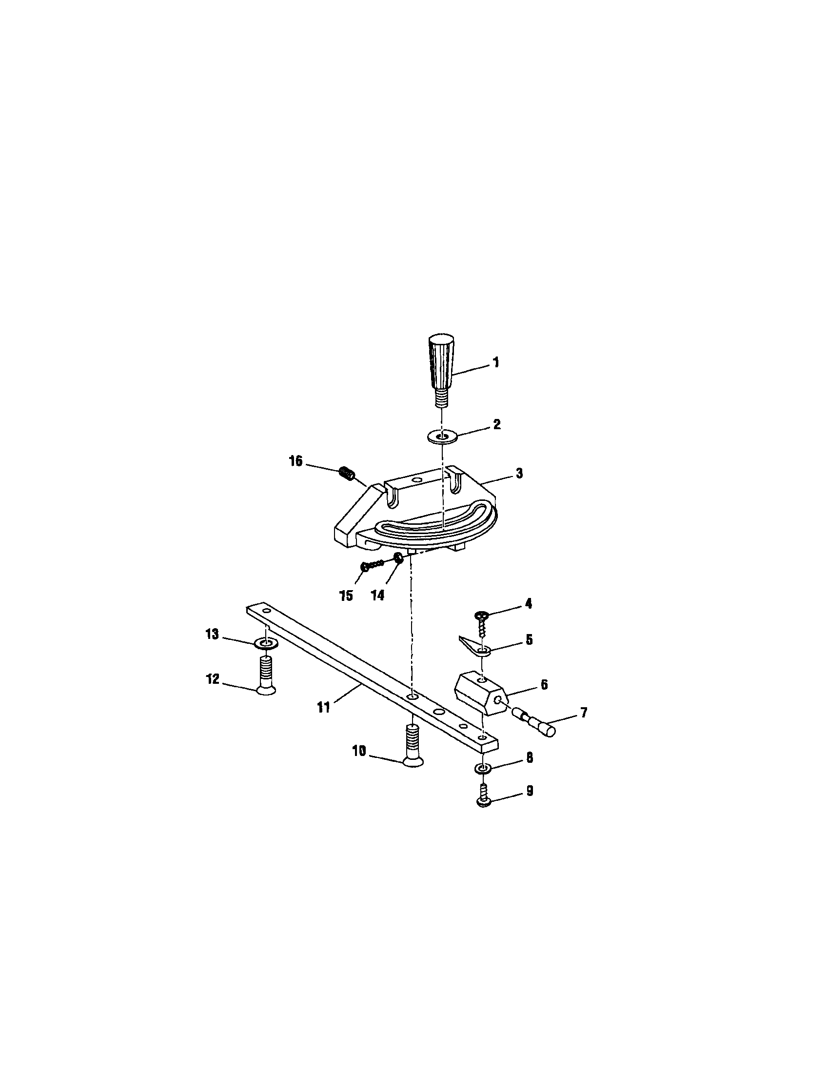 Emerson TS2400LS miter gauge assembly diagram