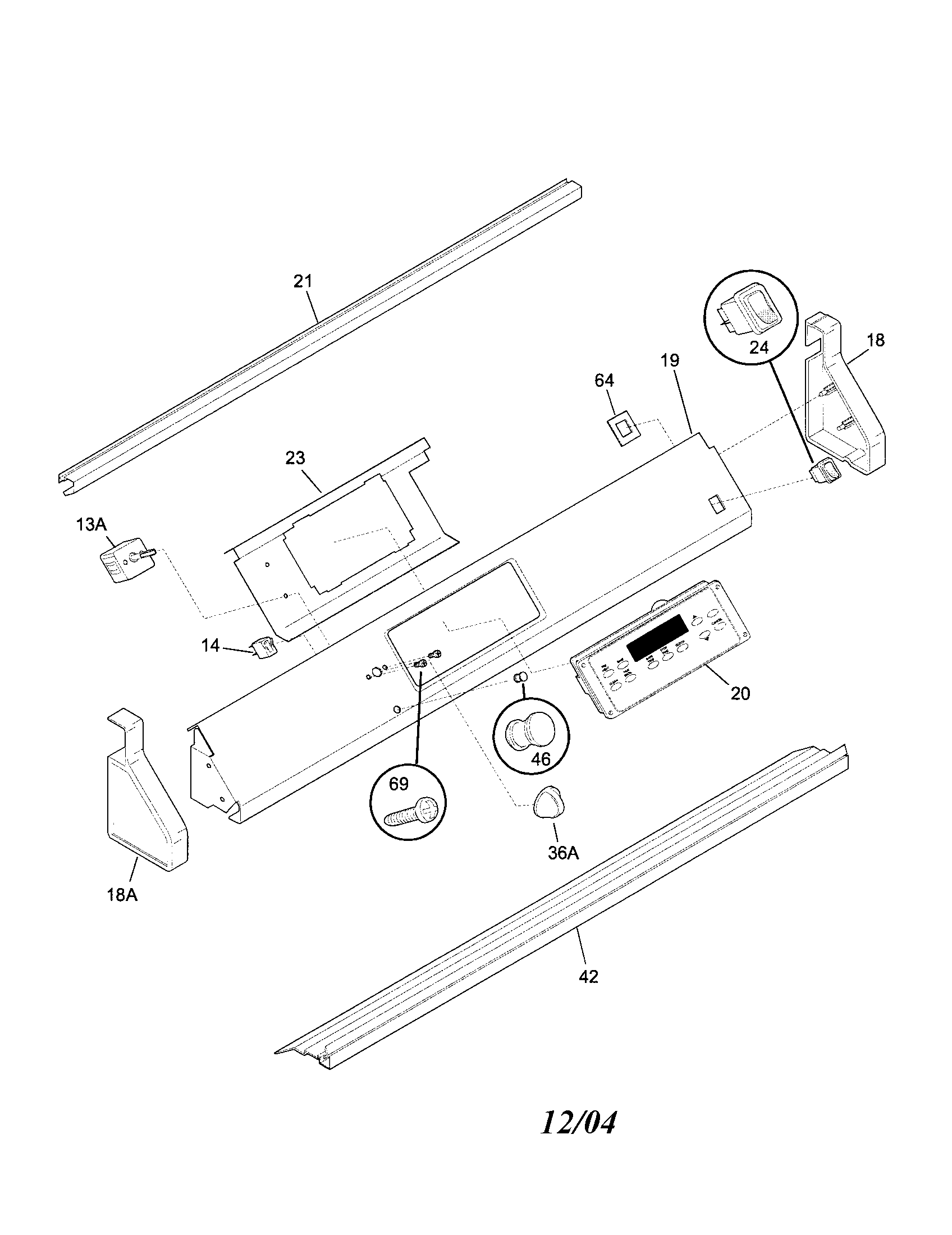 Frigidaire FCS388CEBC backguard diagram