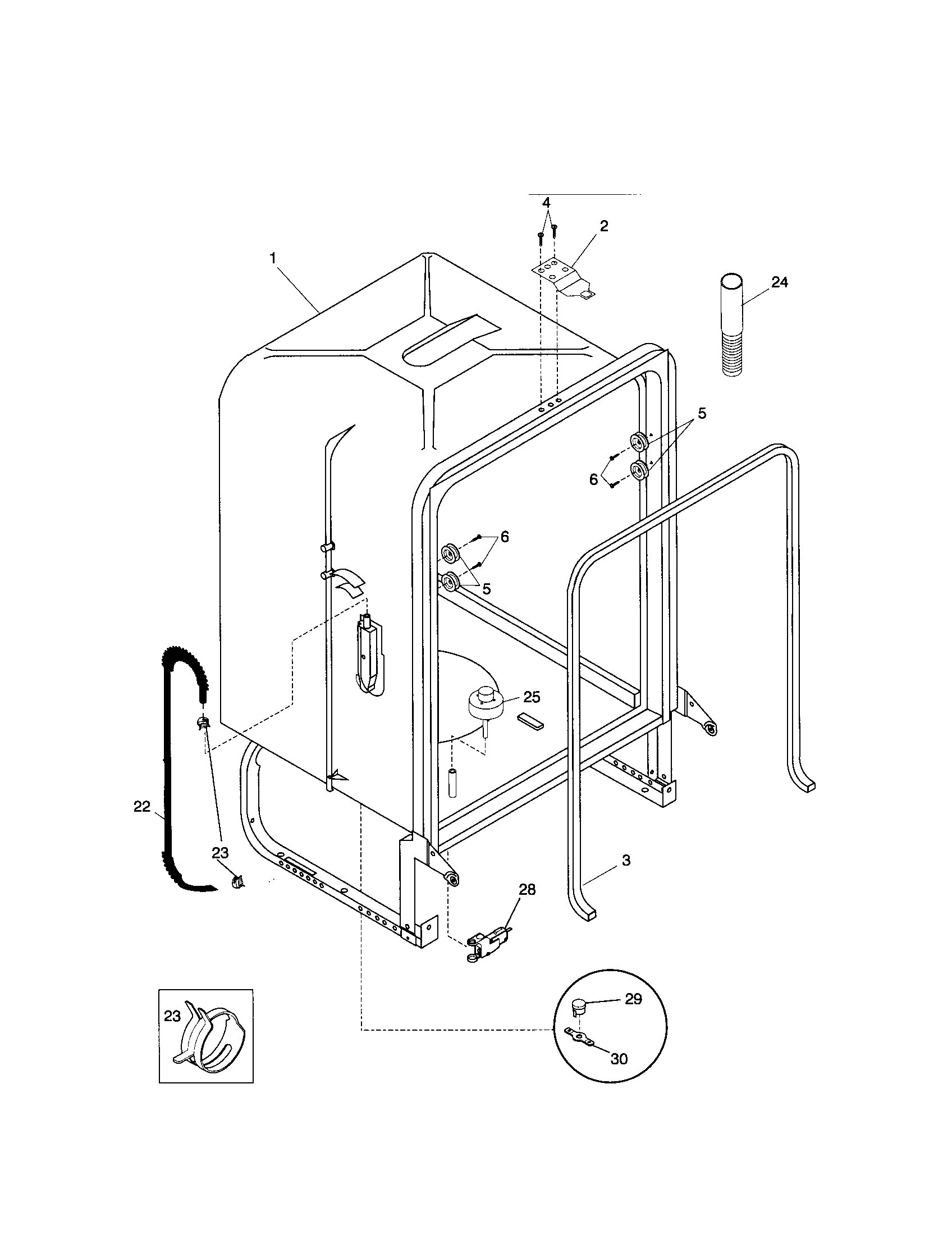 Kenmore 58714132101 tub diagram