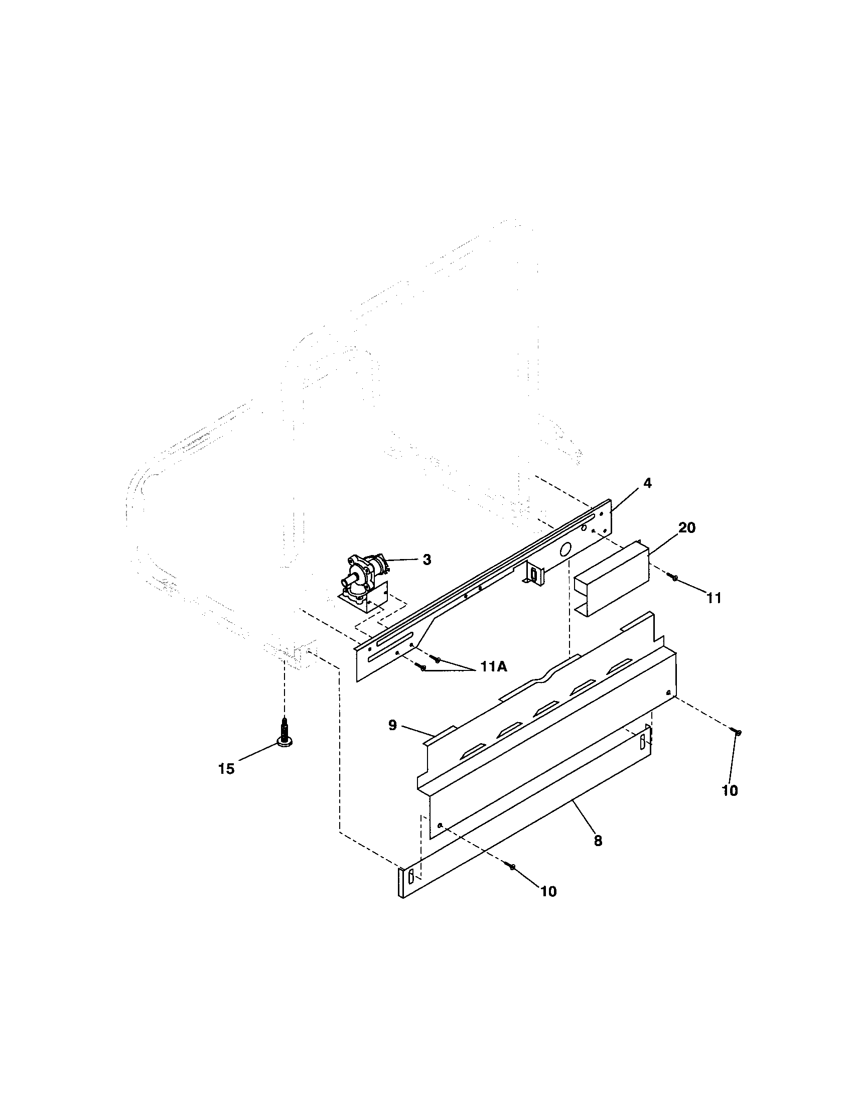 Kenmore 58714132101 frame/wrapper diagram