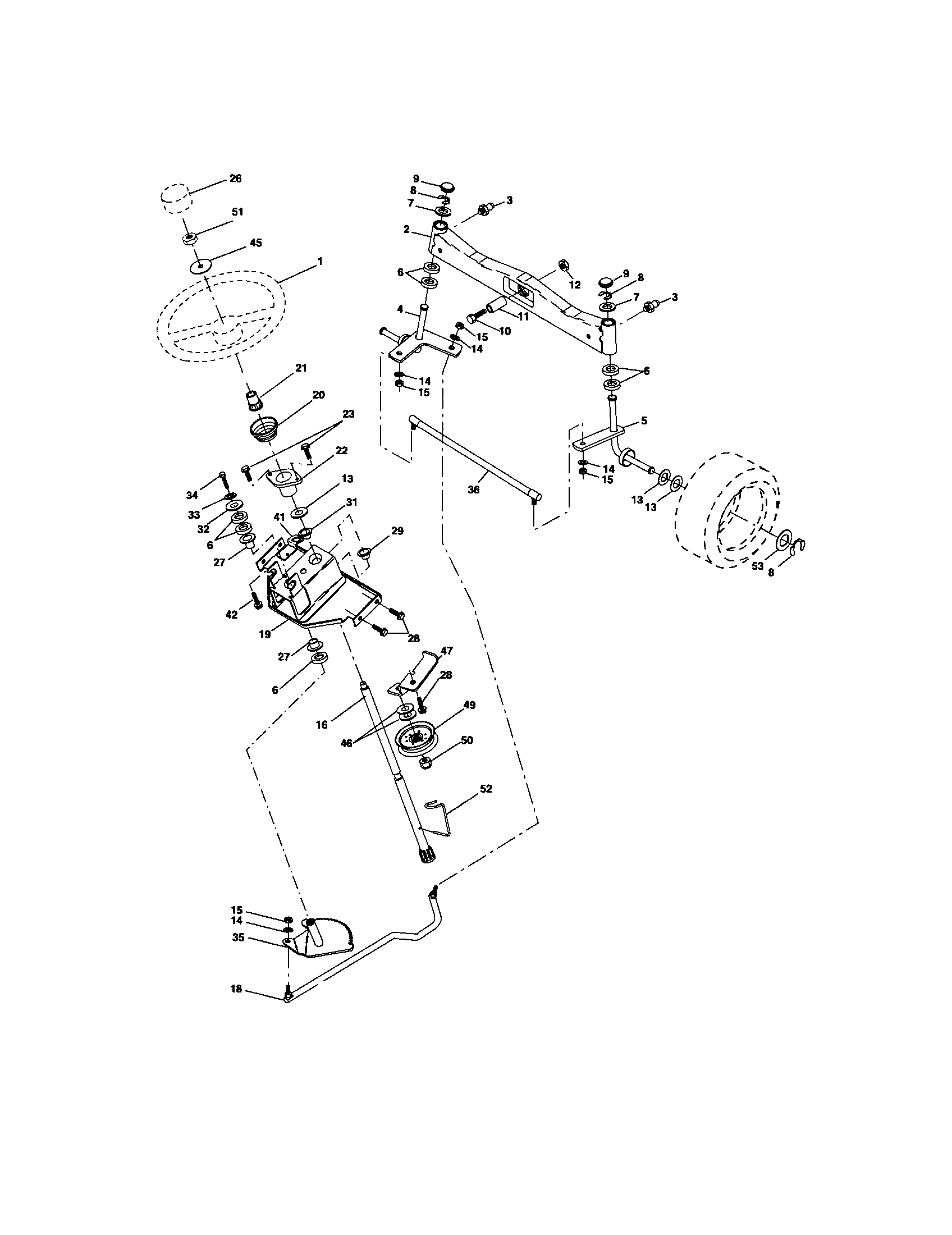 Craftsman 917276320 steering diagram