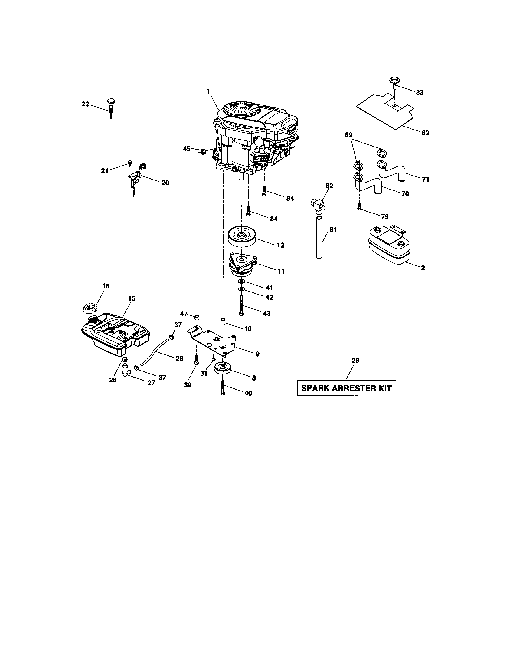 Craftsman 917276320 engine diagram