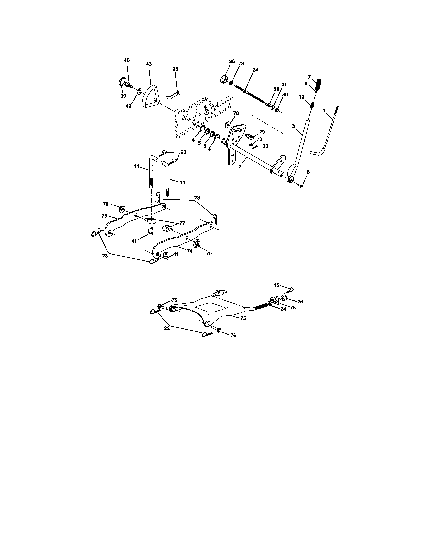 Craftsman 917276320 lift assembly diagram