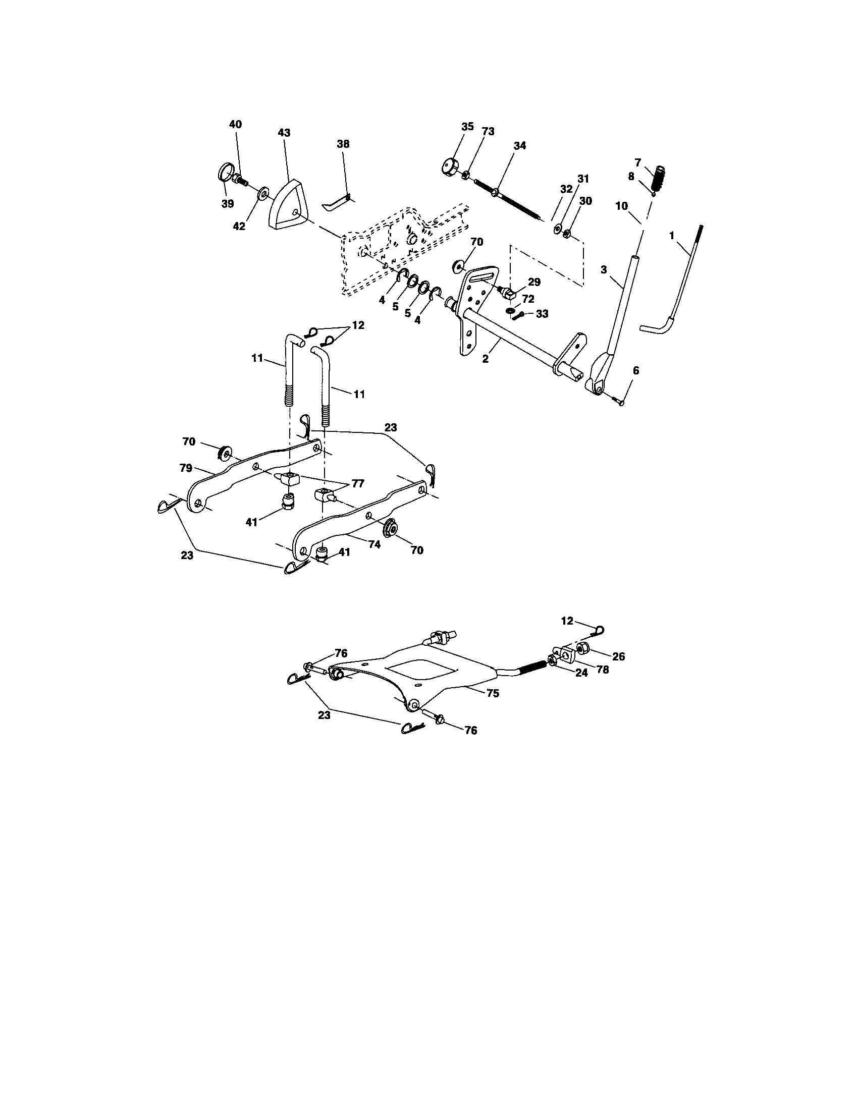 Craftsman 917276310 lift assembly diagram
