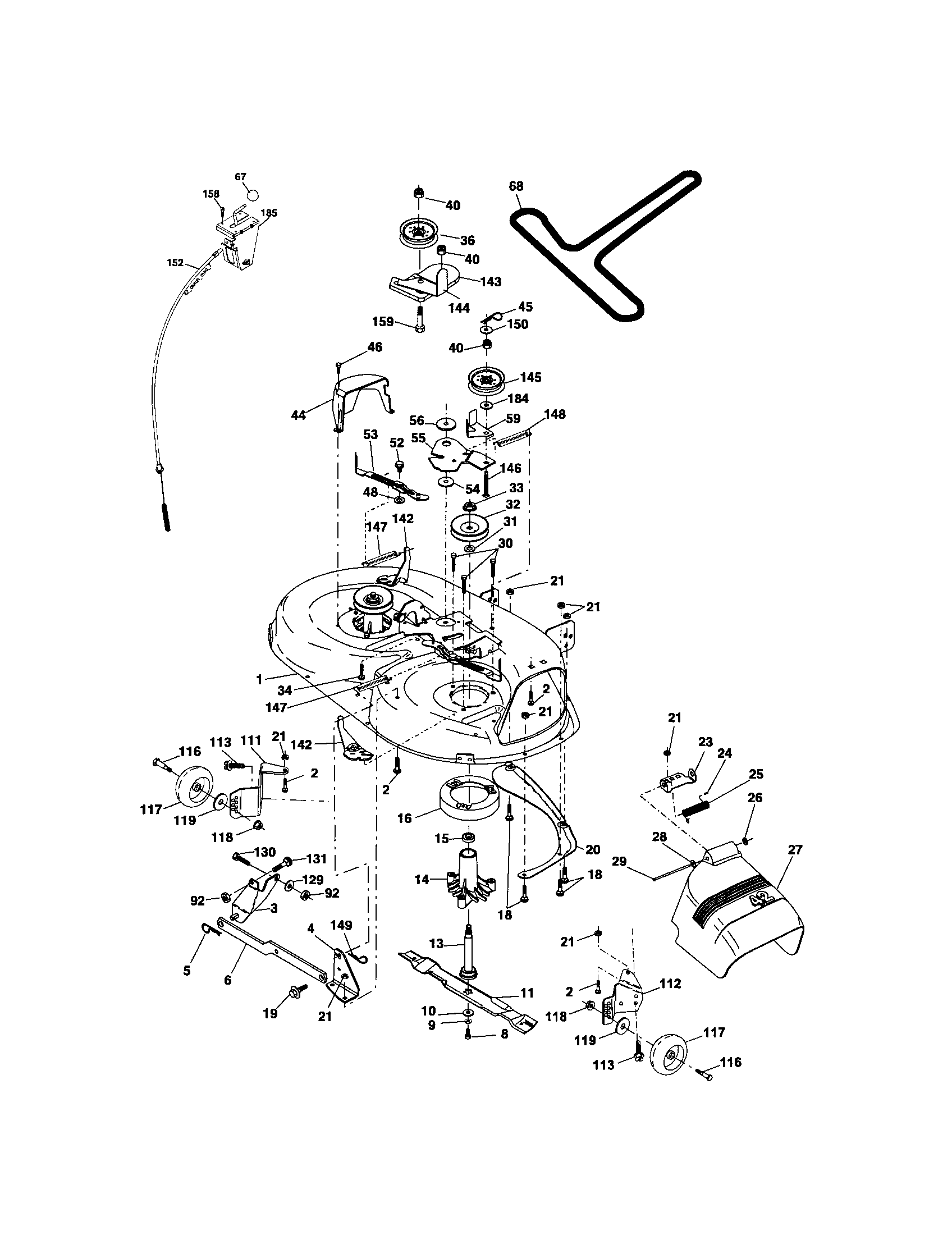 Craftsman 917275820 mower deck diagram