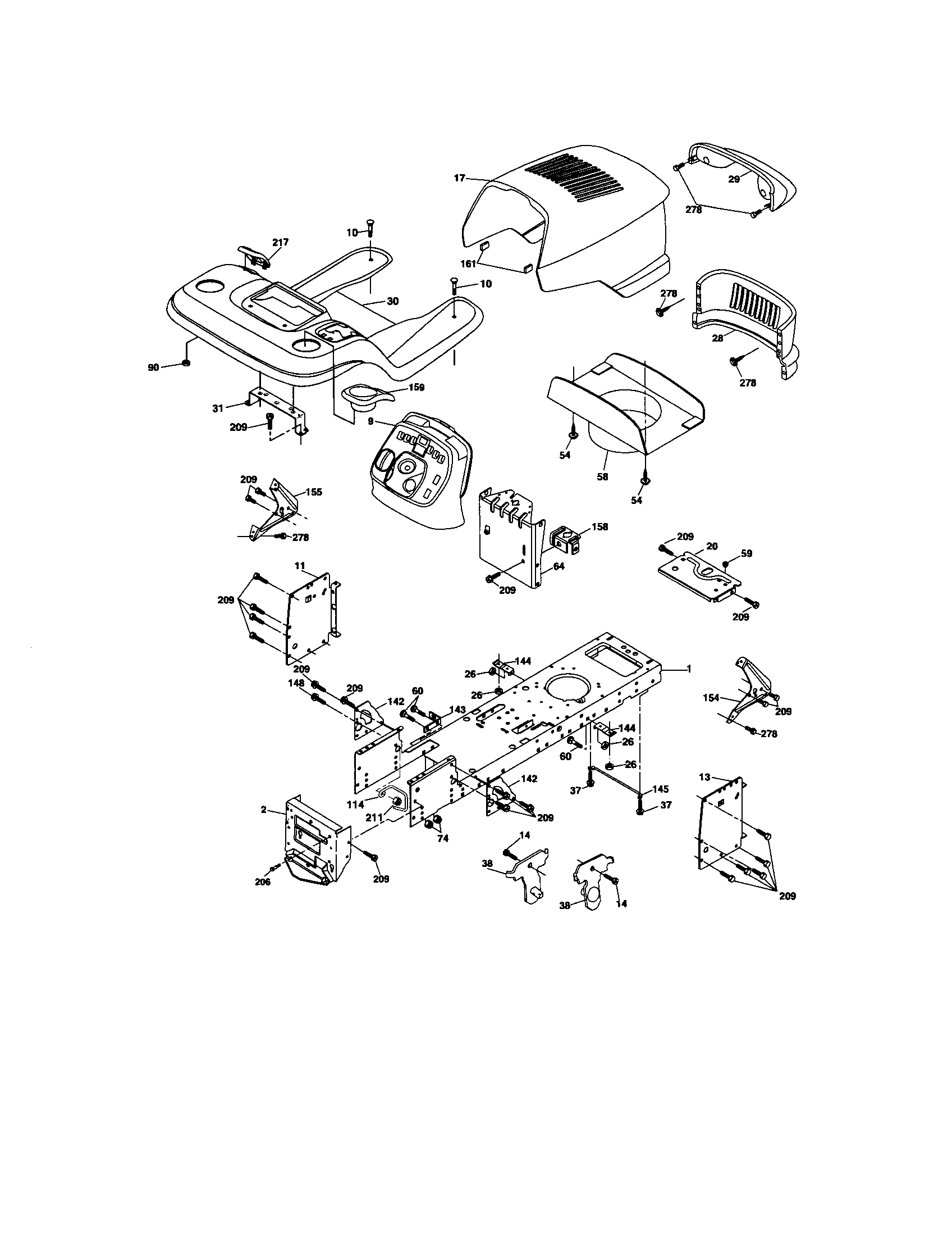 Craftsman 917275670 chassis and enclosures diagram