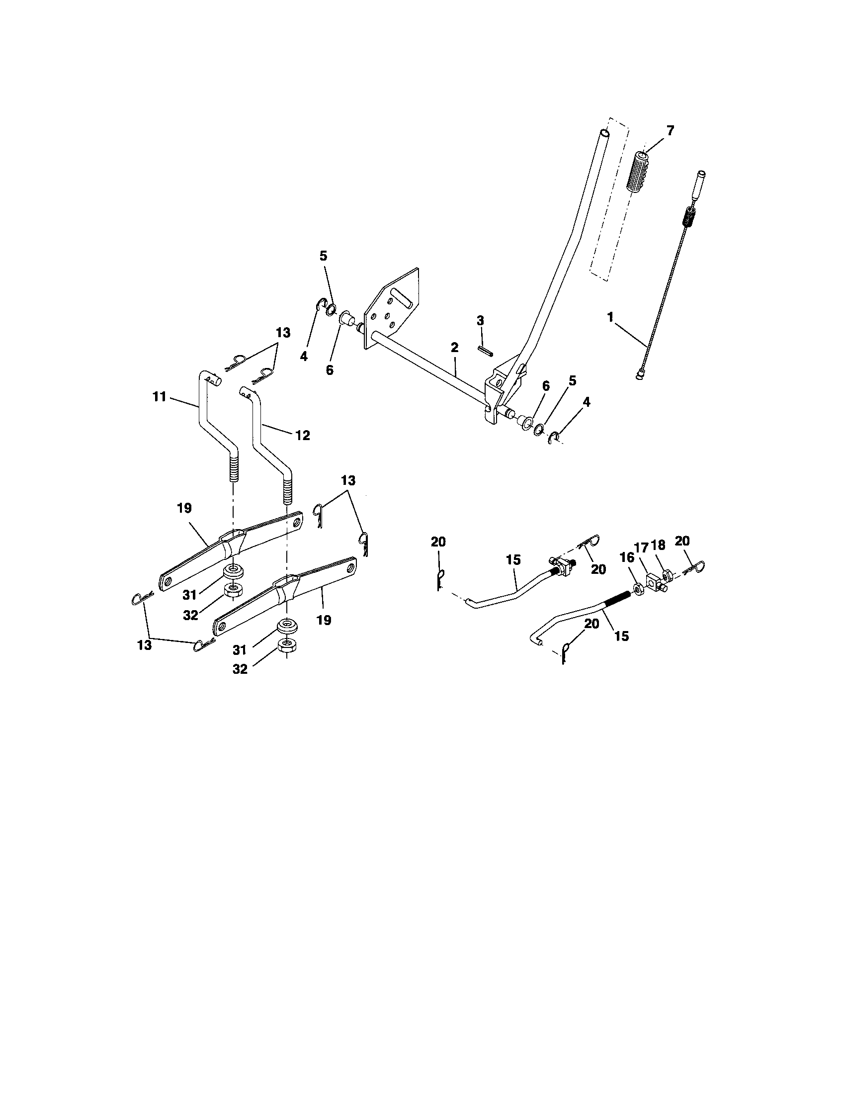 Craftsman 917275670 lift assembly diagram