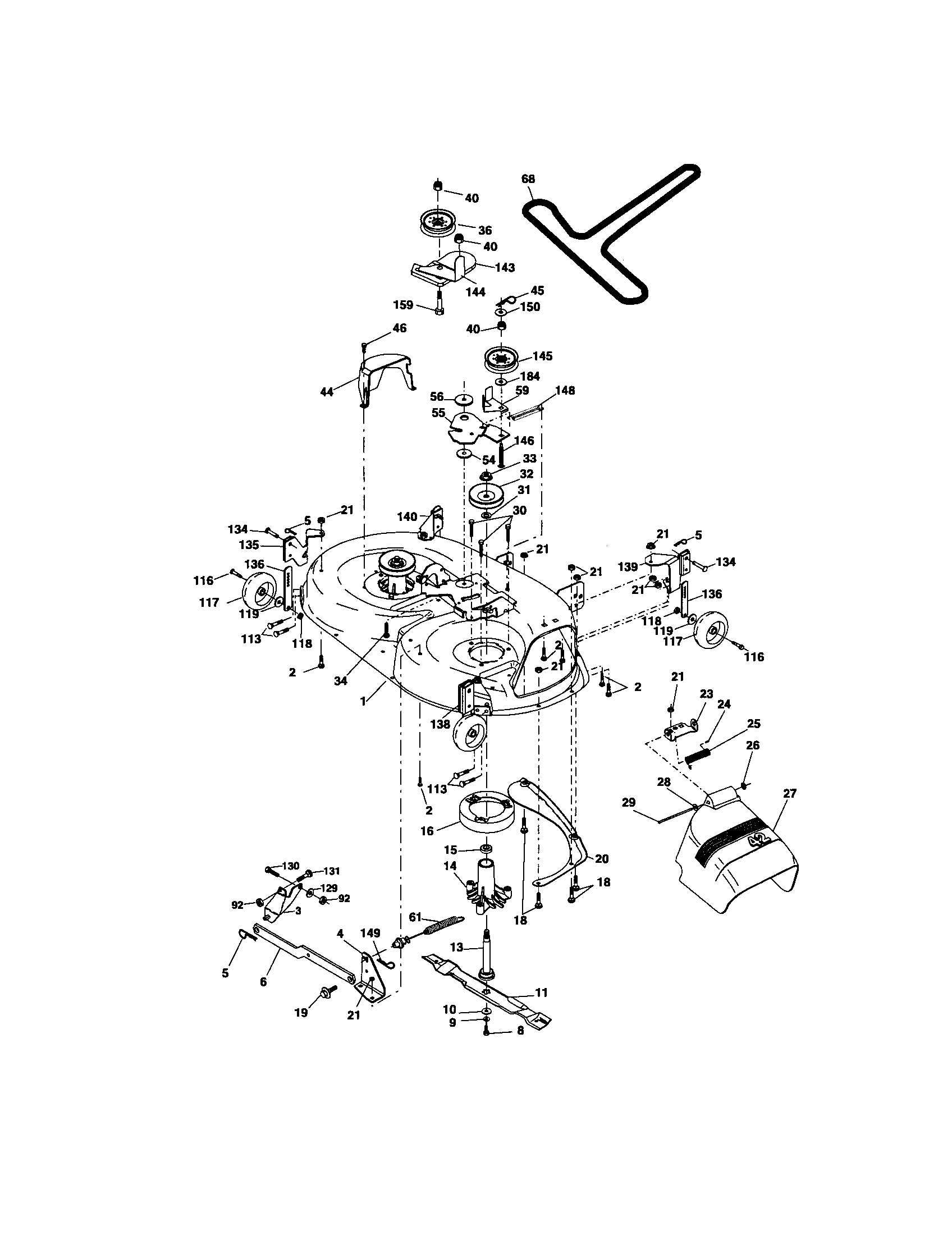 Craftsman 917275670 mower deck diagram