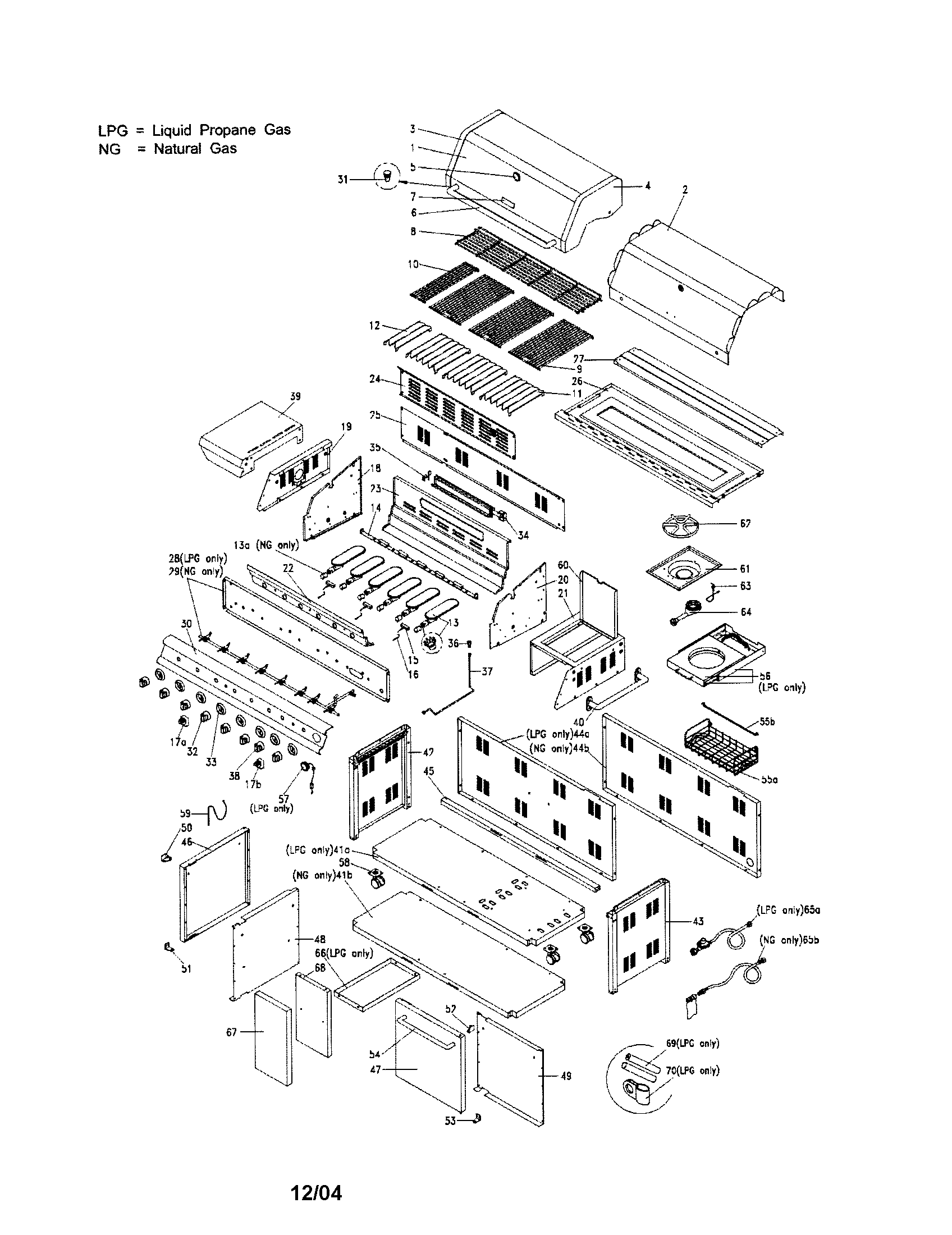 Kenmore Elite 141176901 gas grill diagram