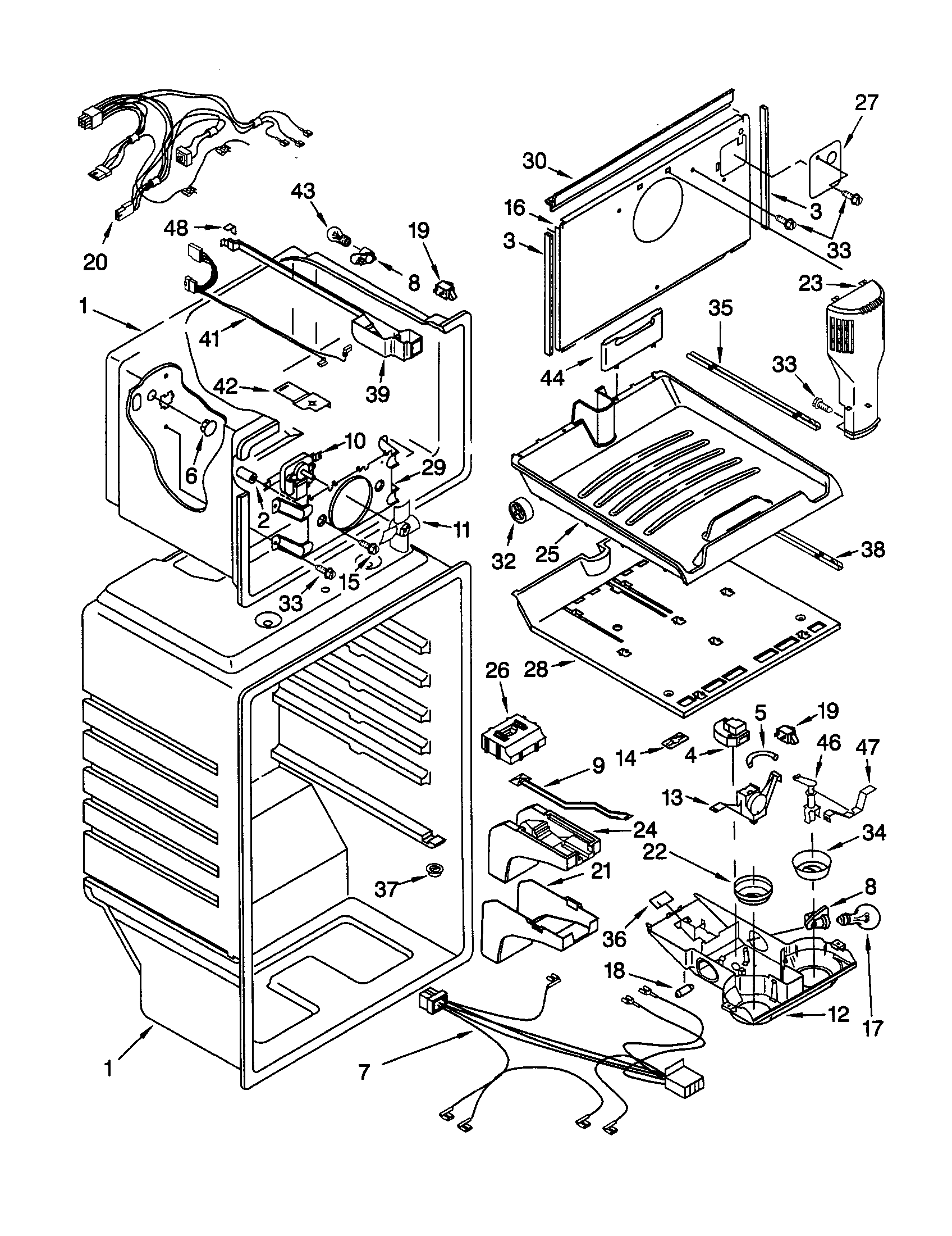 Kenmore 10668205890 liner diagram