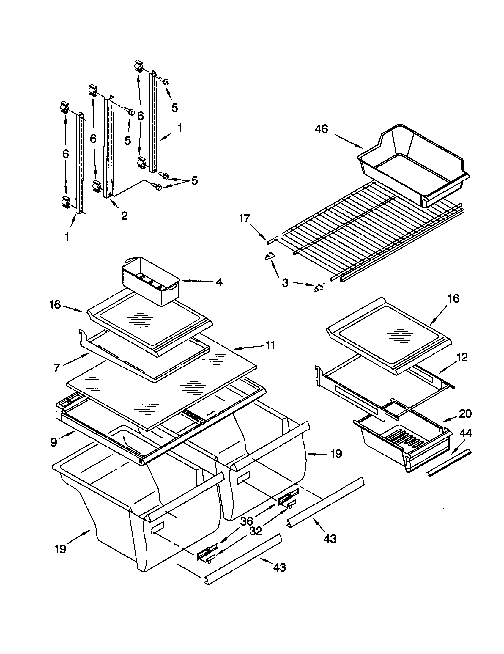 Kenmore 10668205890 shelf diagram