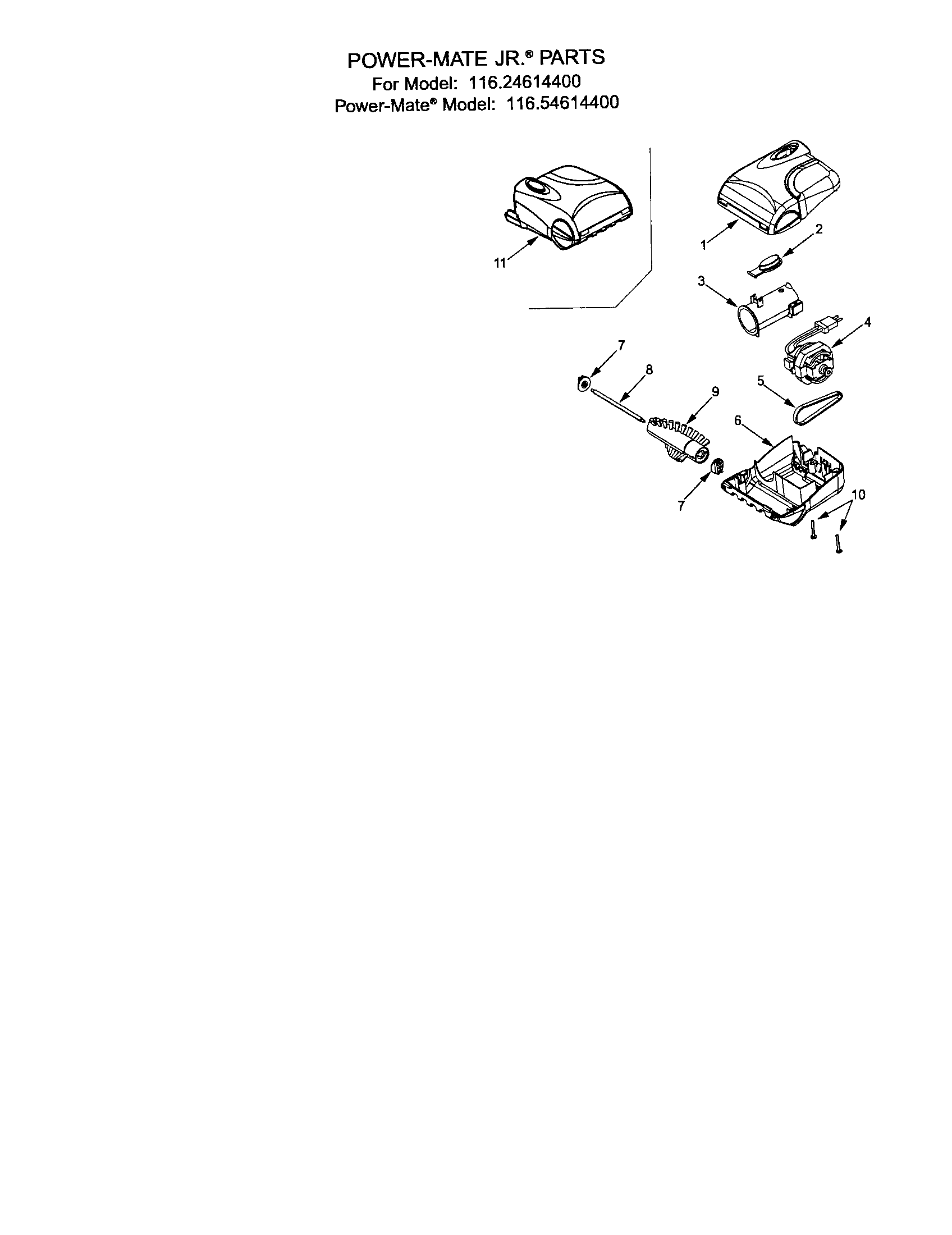 Kenmore 11624614400 power-mate jr. diagram