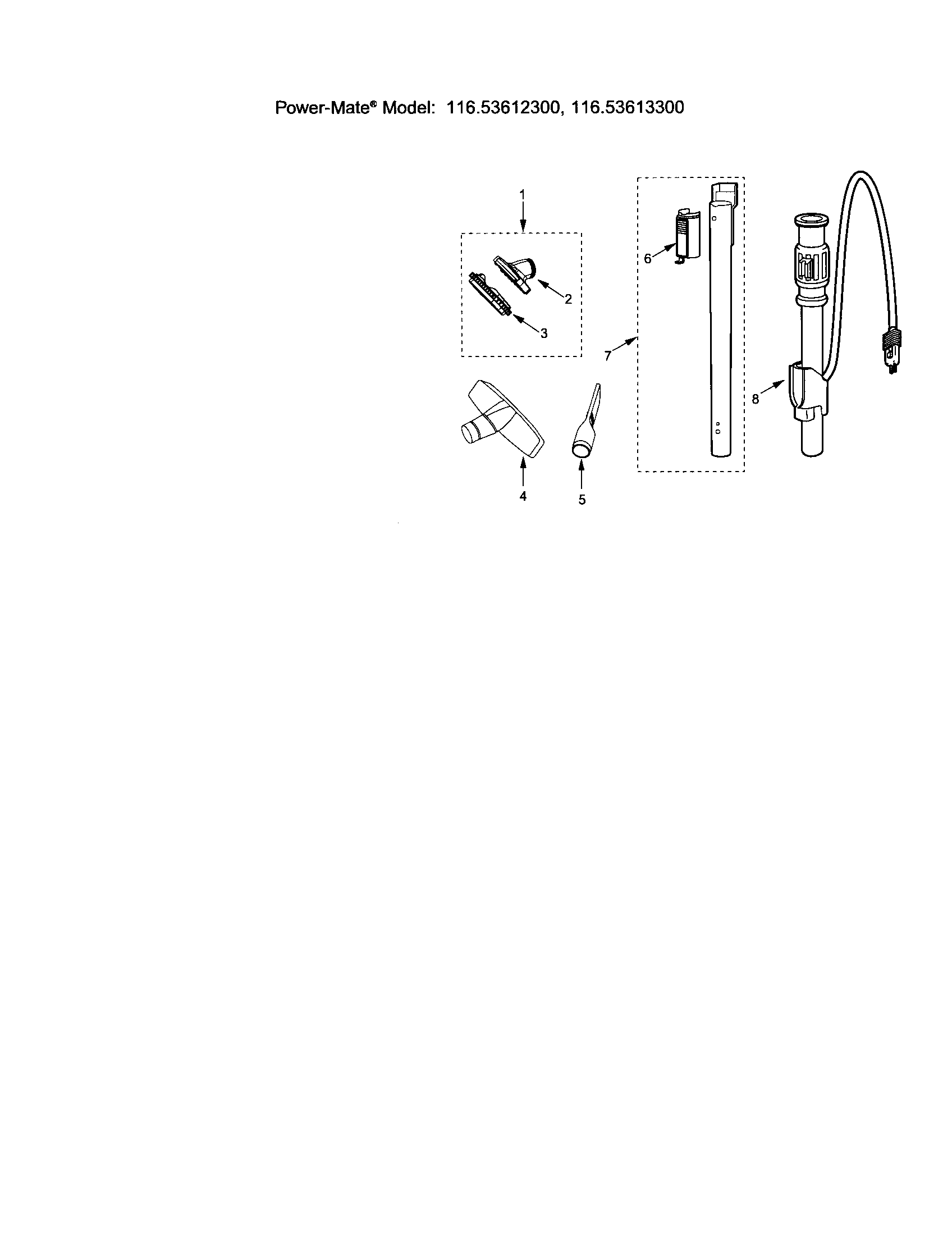 Kenmore 11623613300 attachments diagram