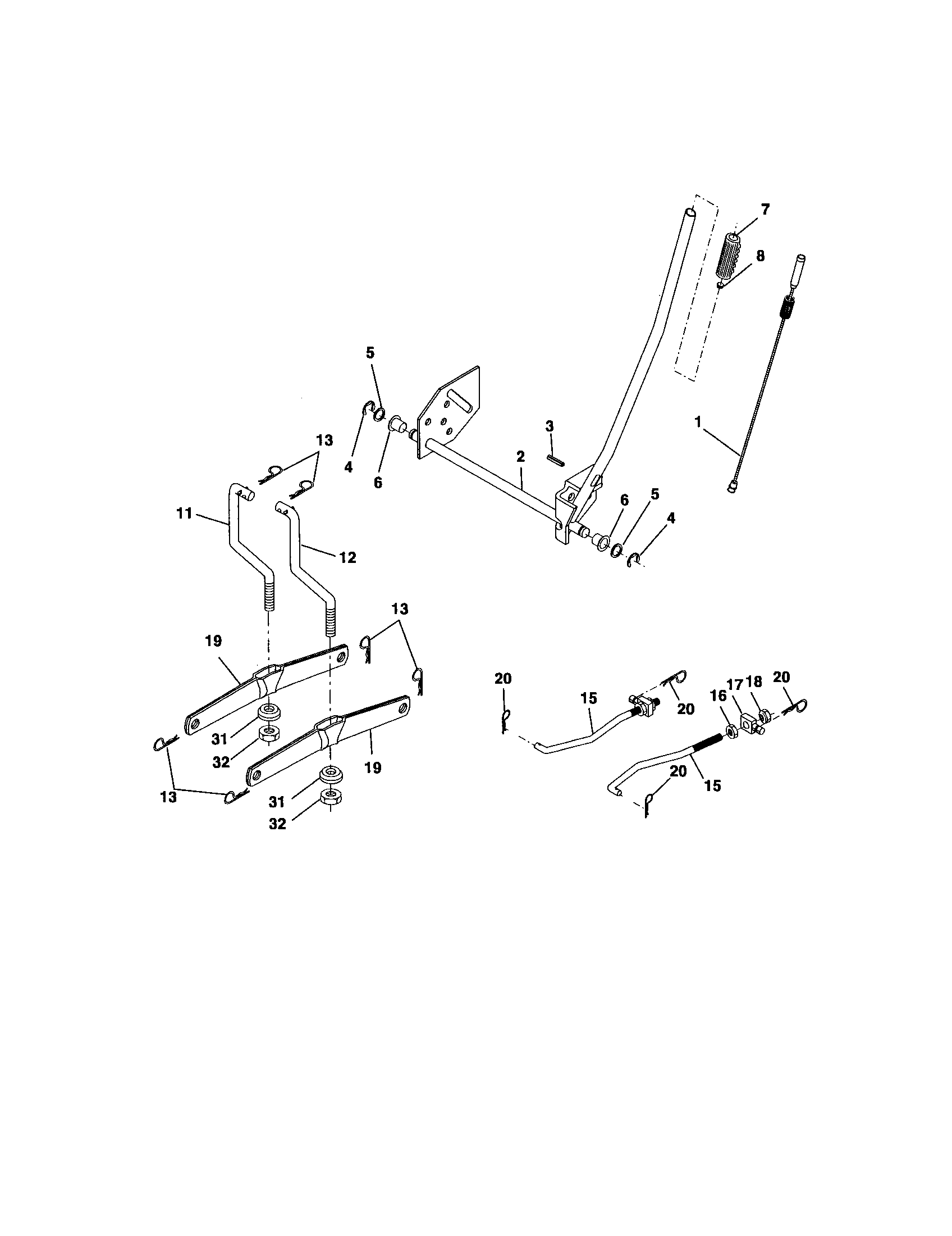 Craftsman 917275641 lift assembly diagram